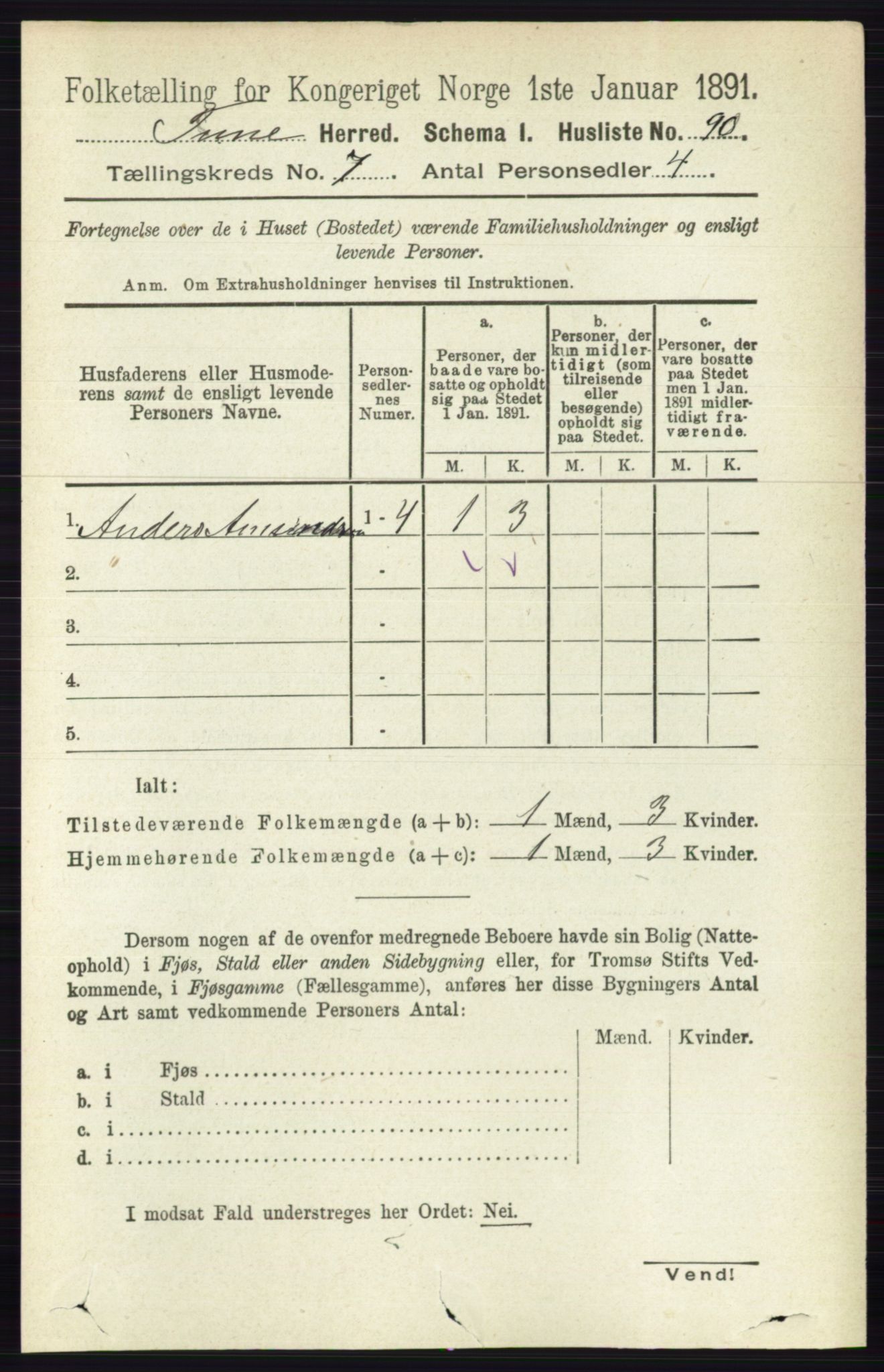 RA, Folketelling 1891 for 0130 Tune herred, 1891, s. 5138