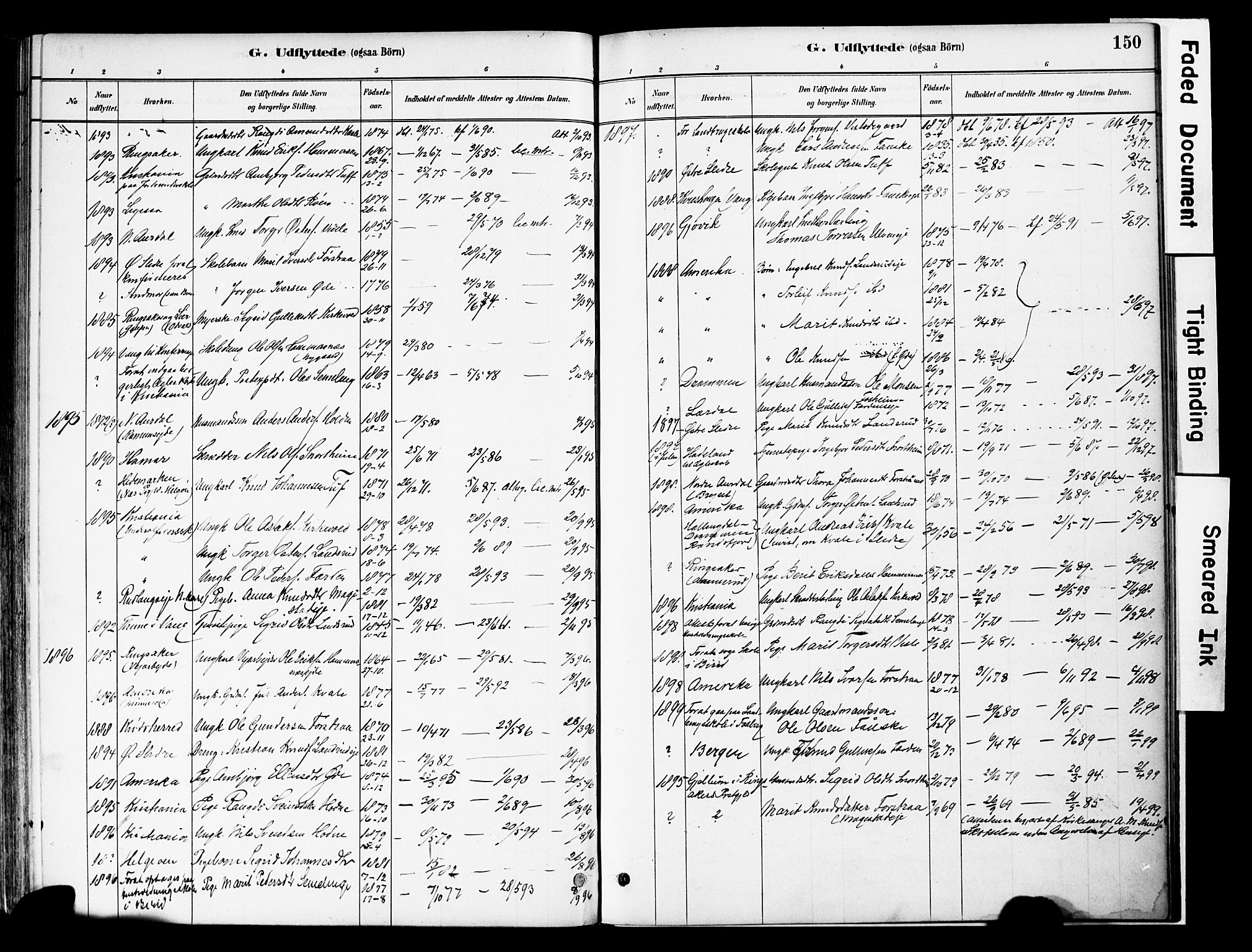Vestre Slidre prestekontor, AV/SAH-PREST-136/H/Ha/Haa/L0006: Ministerialbok nr. 6, 1881-1912, s. 150