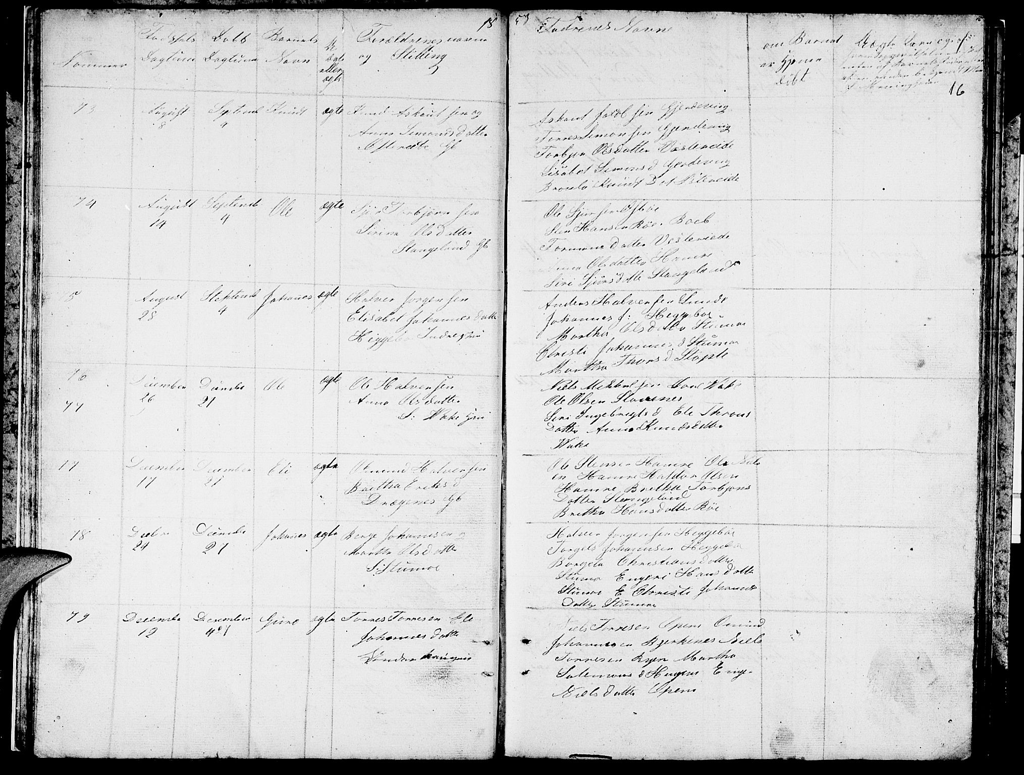 Ølen Sokneprestembete, AV/SAB-A-79201/H/Hab: Klokkerbok nr. A 1, 1851-1863, s. 16