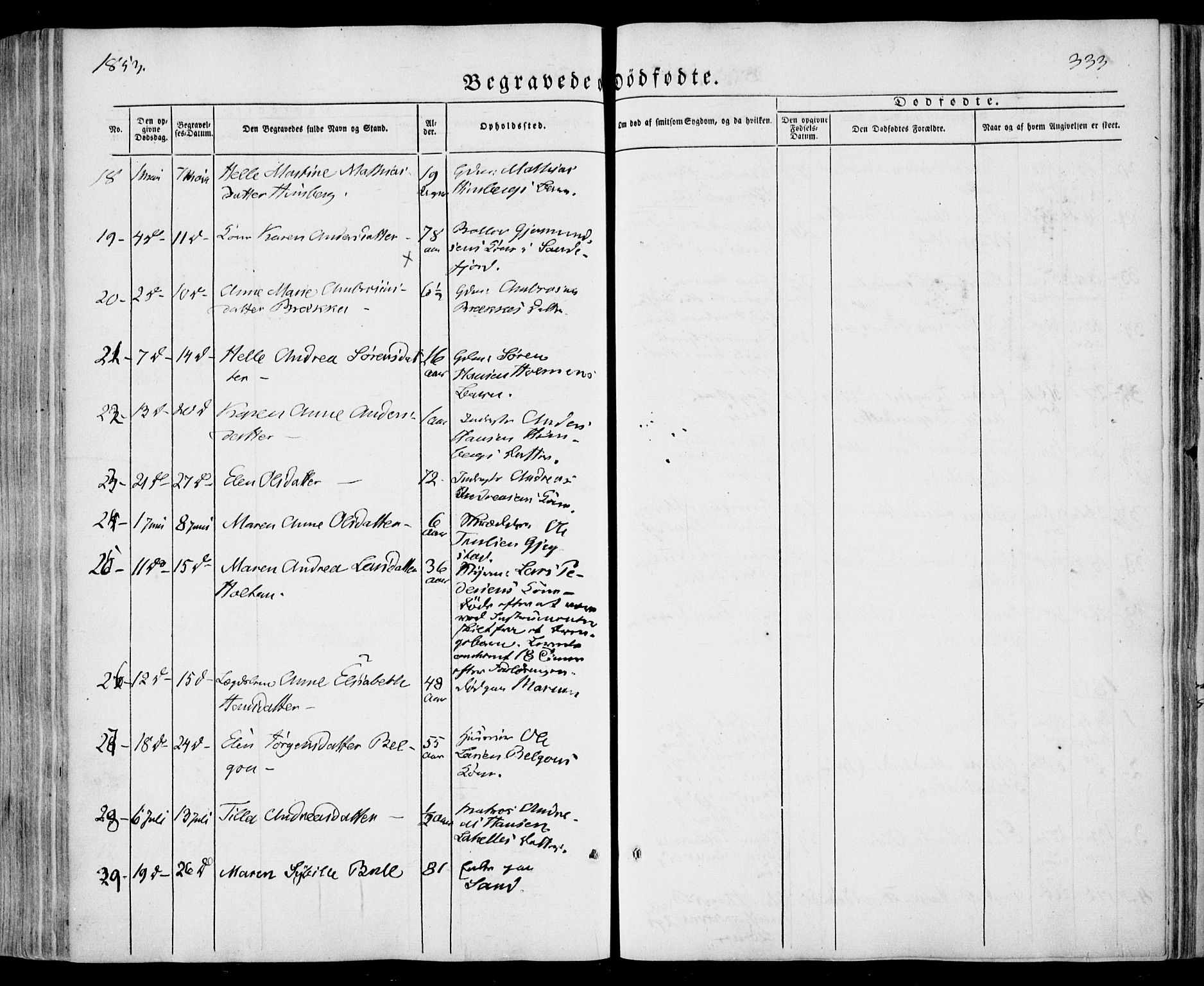 Sandar kirkebøker, AV/SAKO-A-243/F/Fa/L0006: Ministerialbok nr. 6, 1847-1860, s. 333