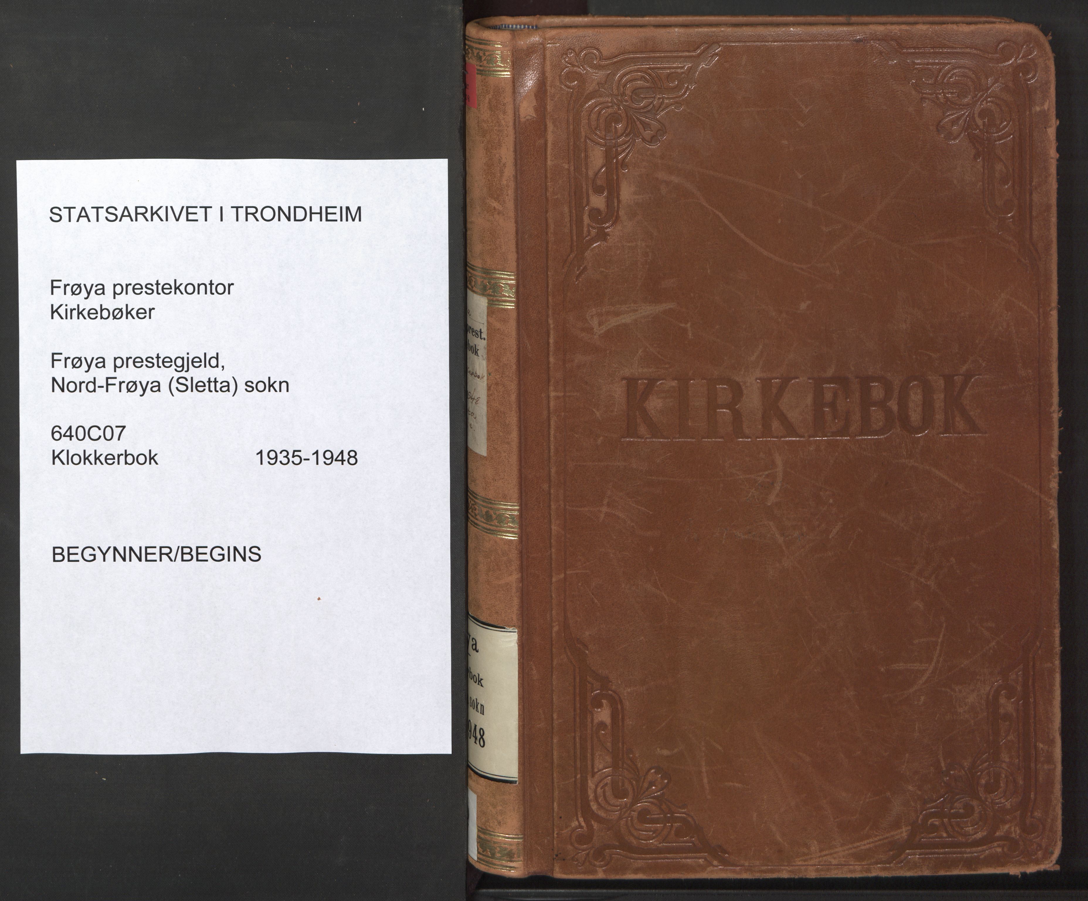 Ministerialprotokoller, klokkerbøker og fødselsregistre - Sør-Trøndelag, SAT/A-1456/640/L0590: Klokkerbok nr. 640C07, 1935-1948