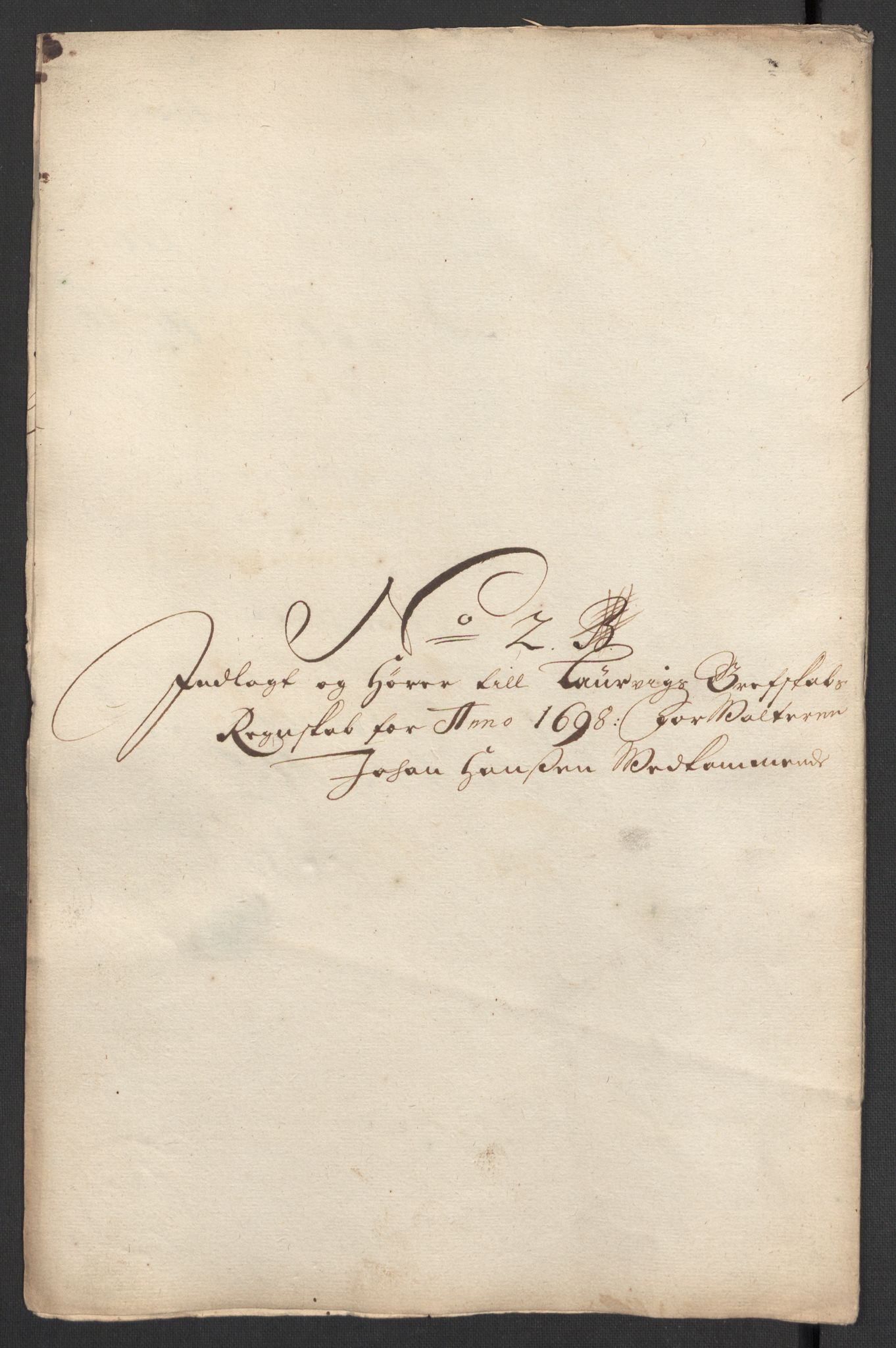 Rentekammeret inntil 1814, Reviderte regnskaper, Fogderegnskap, RA/EA-4092/R33/L1976: Fogderegnskap Larvik grevskap, 1698-1701, s. 26