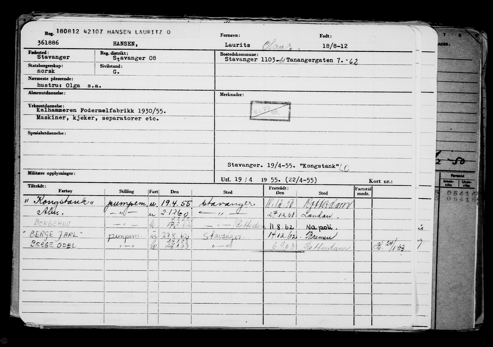 Direktoratet for sjømenn, AV/RA-S-3545/G/Gb/L0106: Hovedkort, 1912, s. 589