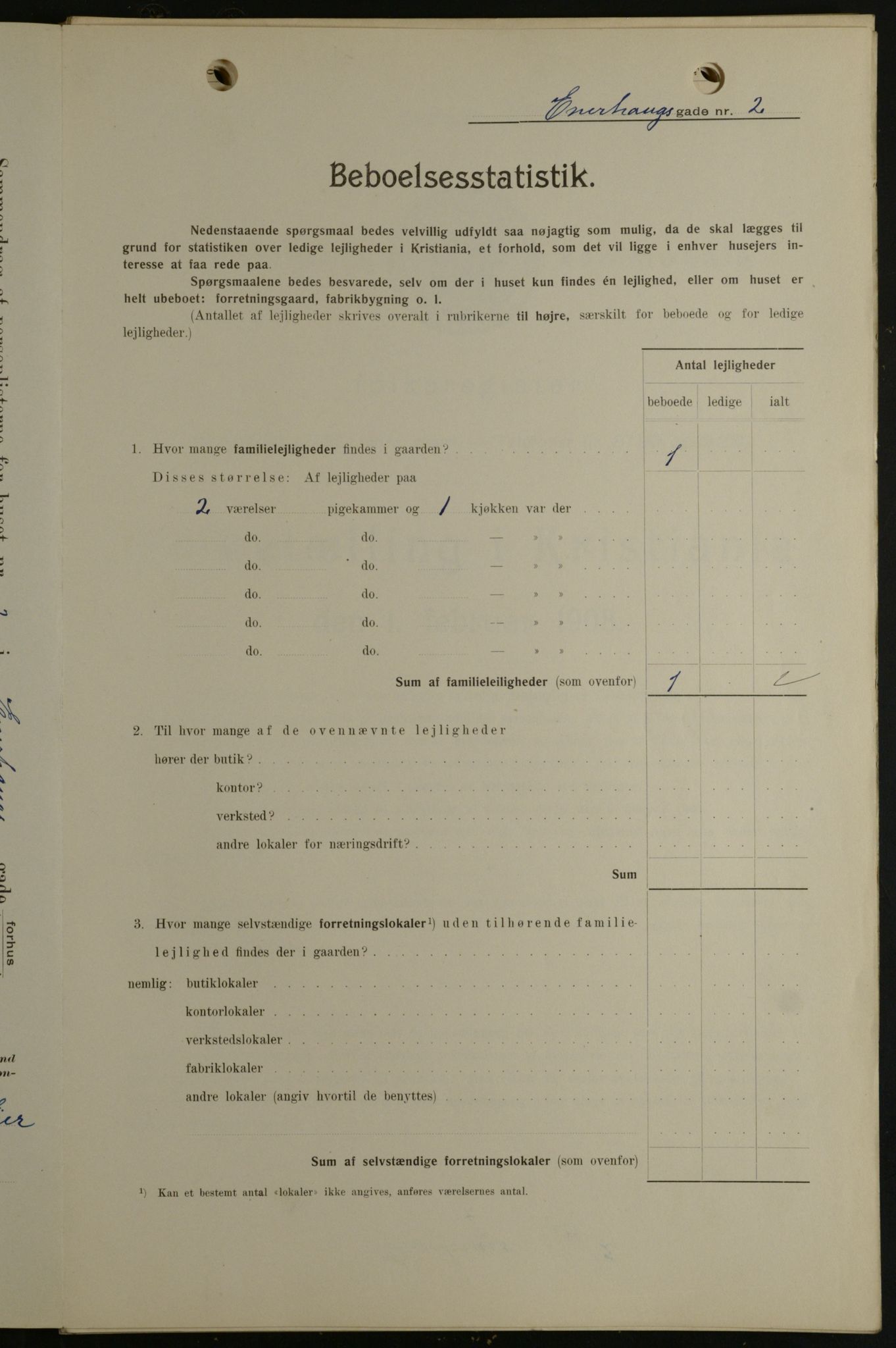 OBA, Kommunal folketelling 1.2.1908 for Kristiania kjøpstad, 1908, s. 19592