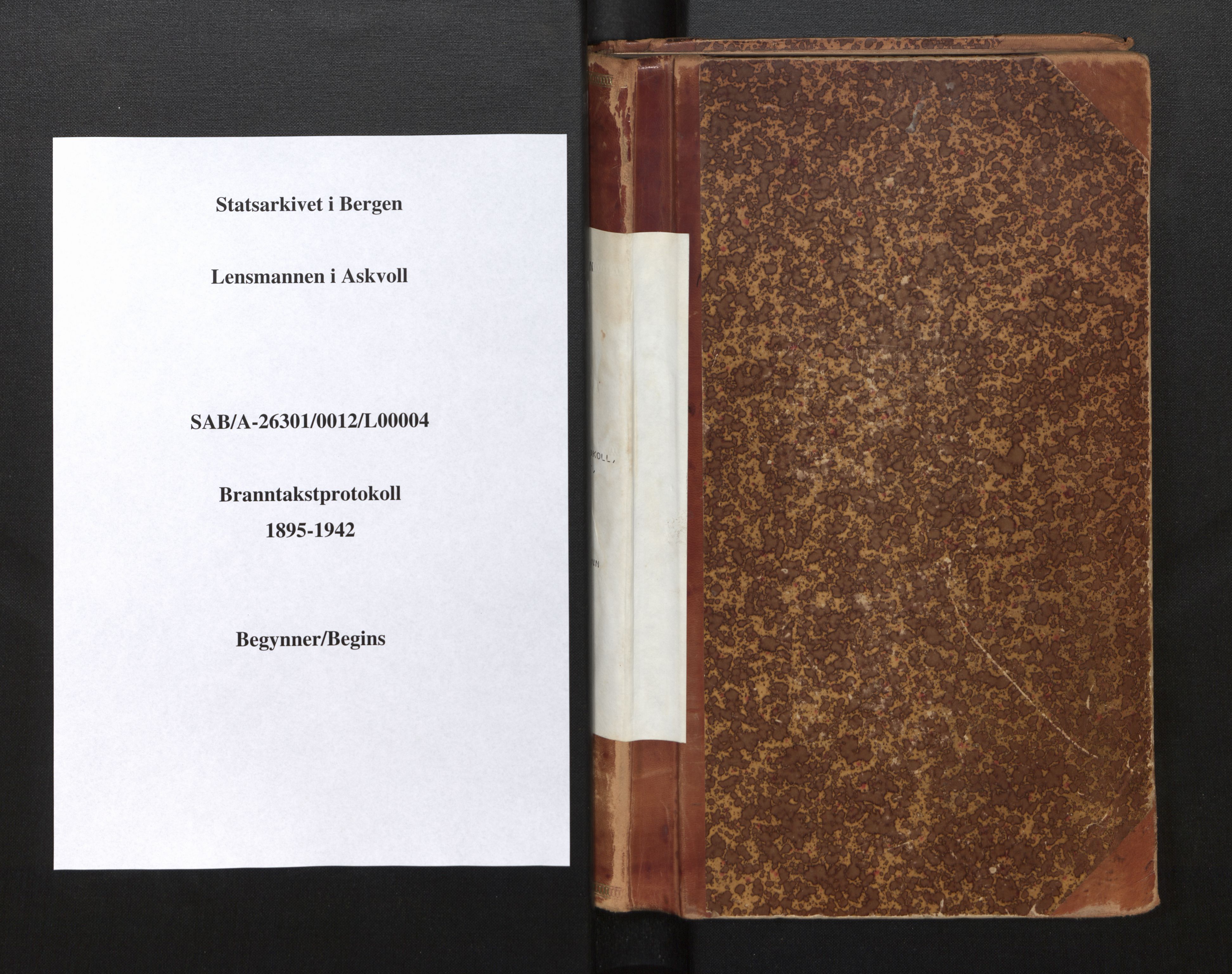 Lensmannen i Askvoll, AV/SAB-A-26301/0012/L0004: Branntakstprotokoll, skjematakst og liste over branntakstmenn, 1895-1932