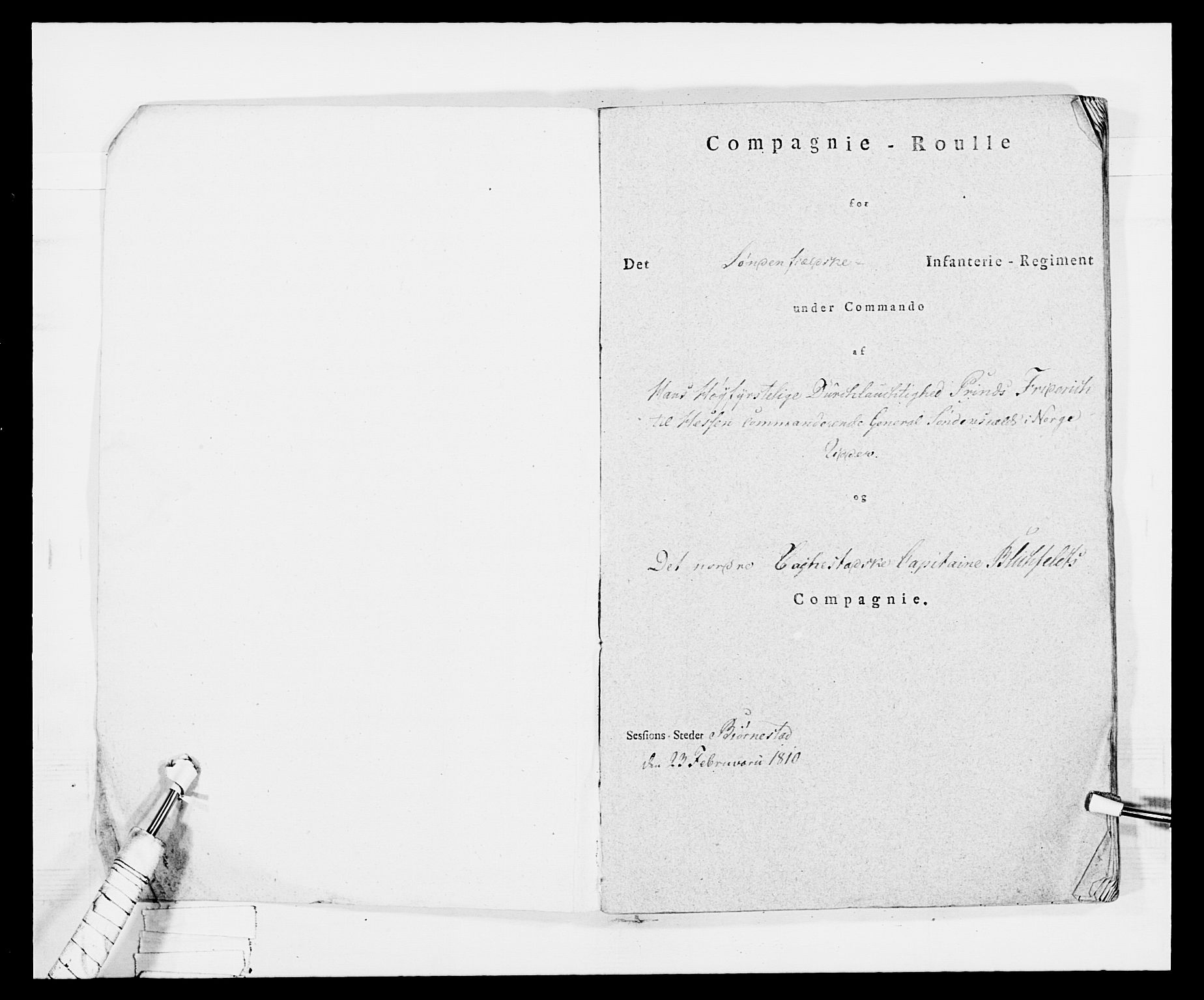 Generalitets- og kommissariatskollegiet, Det kongelige norske kommissariatskollegium, RA/EA-5420/E/Eh/L0030b: Sønnafjelske gevorbne infanteriregiment, 1810, s. 6