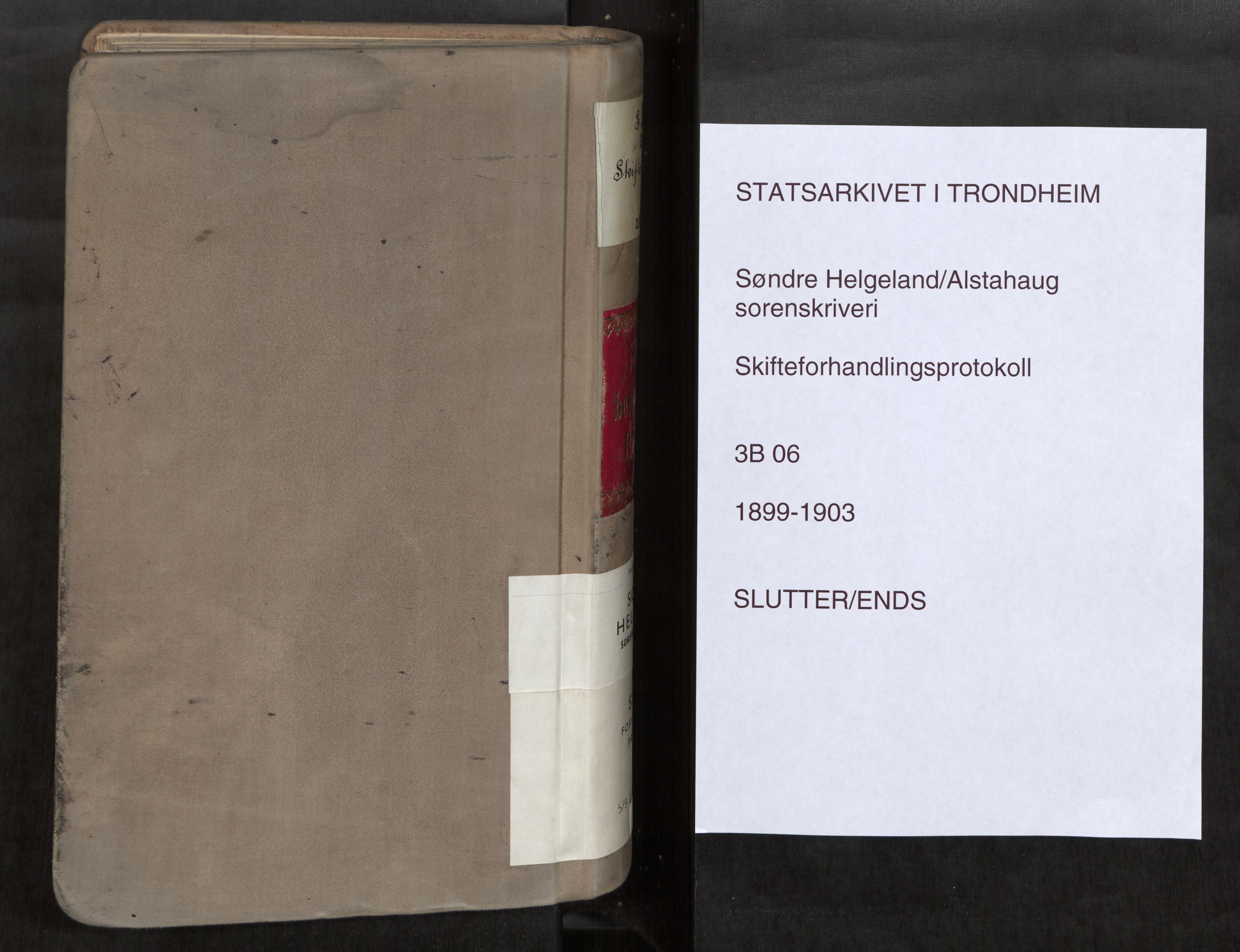 Søndre Helgeland sorenskriveri, SAT/A-4575/1/3/3B/L0006: Skiftebehandlingsprotokoll, 1899-1903