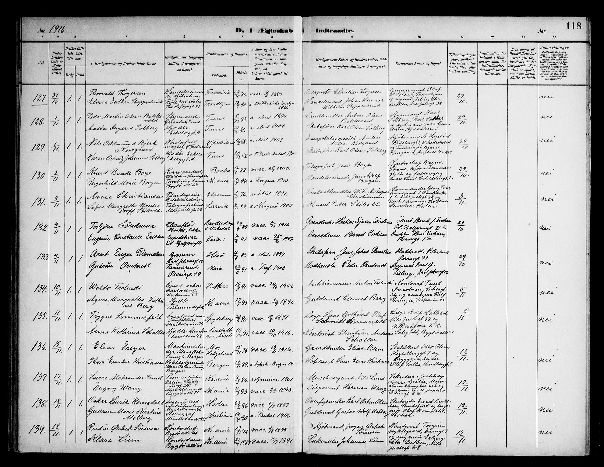 Frogner prestekontor Kirkebøker, AV/SAO-A-10886/F/Fa/L0003: Ministerialbok nr. 3, 1898-1917, s. 118