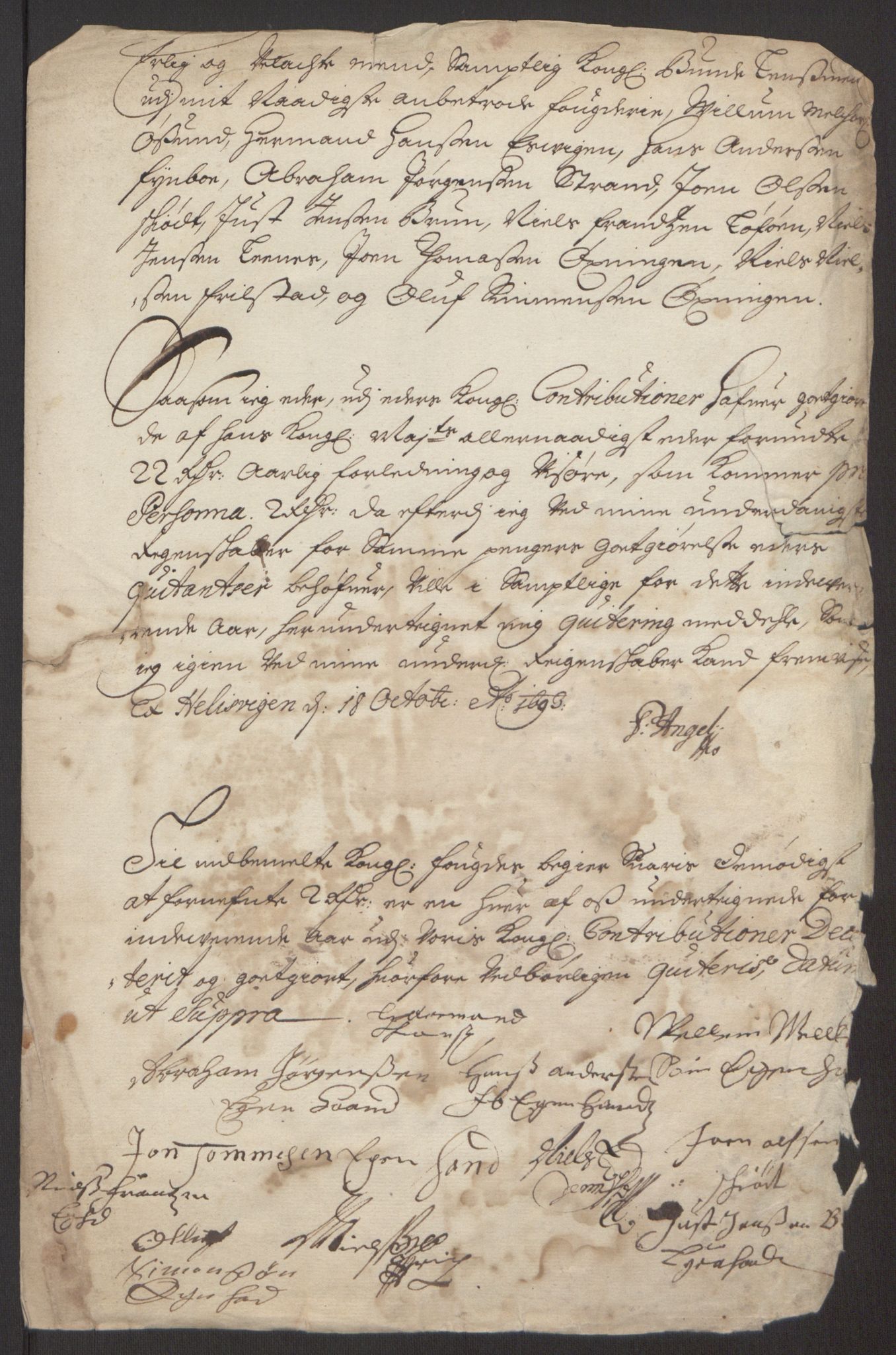 Rentekammeret inntil 1814, Reviderte regnskaper, Fogderegnskap, RA/EA-4092/R65/L4505: Fogderegnskap Helgeland, 1693-1696, s. 149