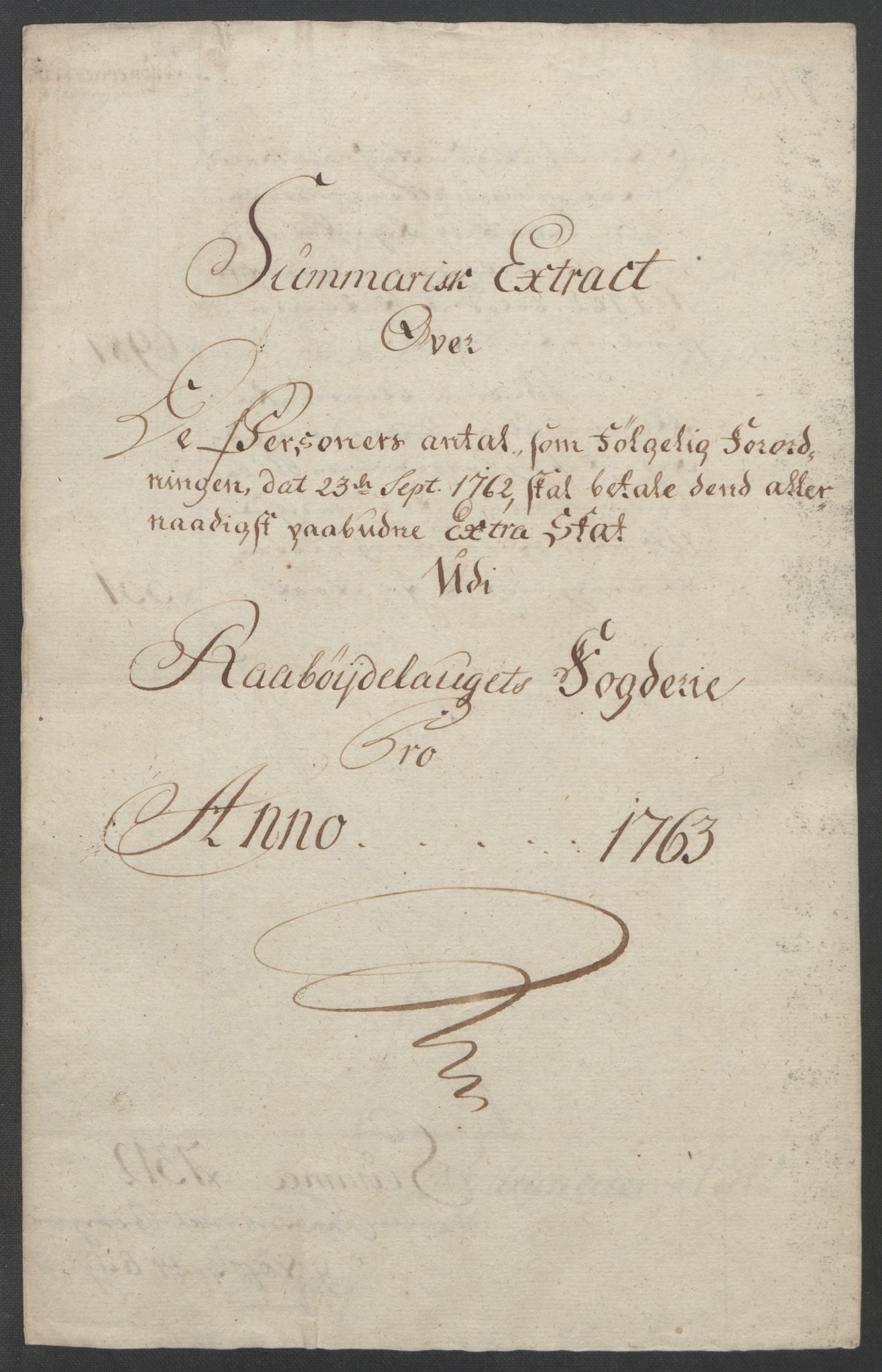 Rentekammeret inntil 1814, Reviderte regnskaper, Fogderegnskap, AV/RA-EA-4092/R40/L2517: Ekstraskatten Råbyggelag, 1762-1763, s. 290