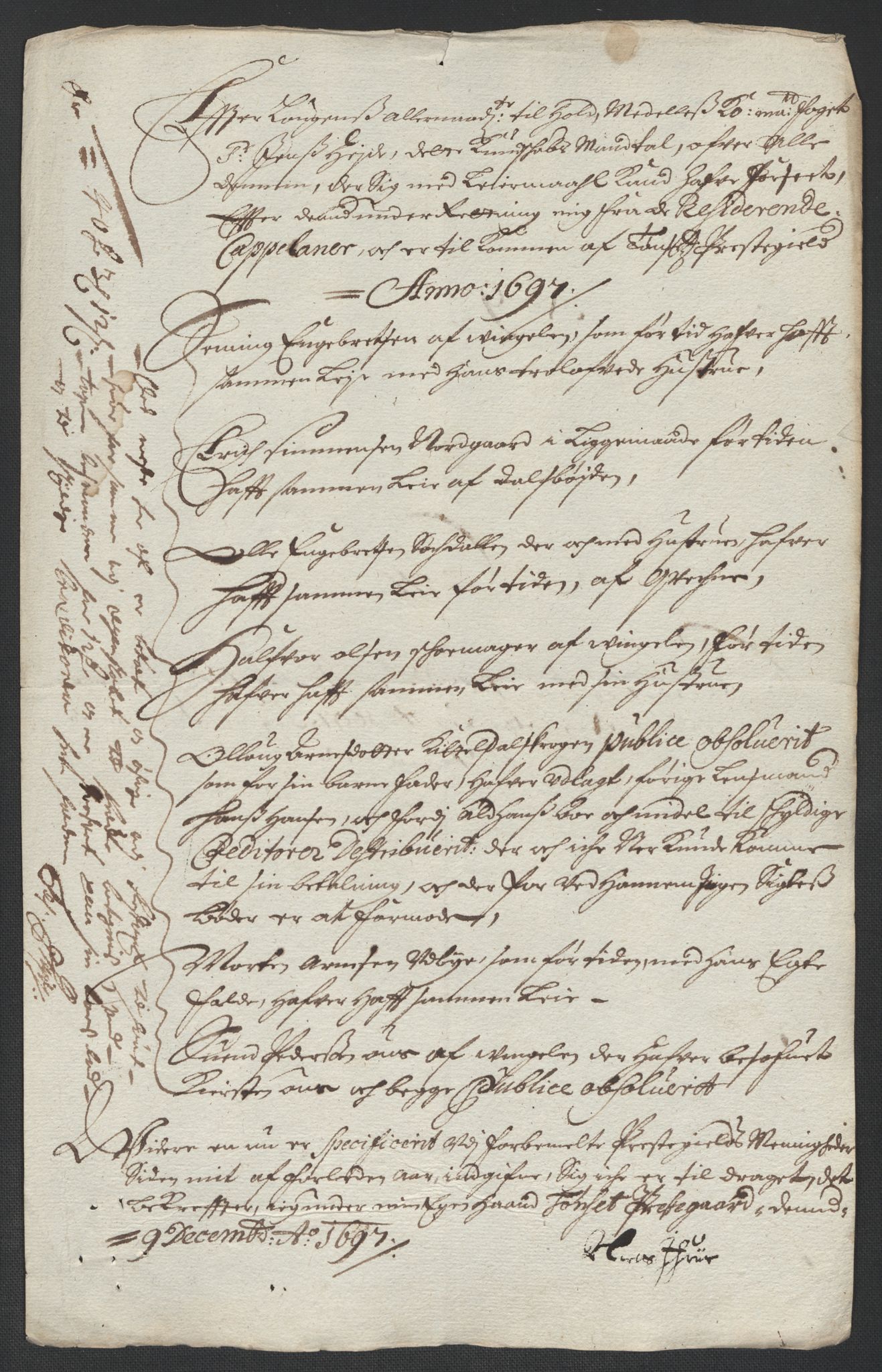 Rentekammeret inntil 1814, Reviderte regnskaper, Fogderegnskap, RA/EA-4092/R13/L0835: Fogderegnskap Solør, Odal og Østerdal, 1697, s. 177