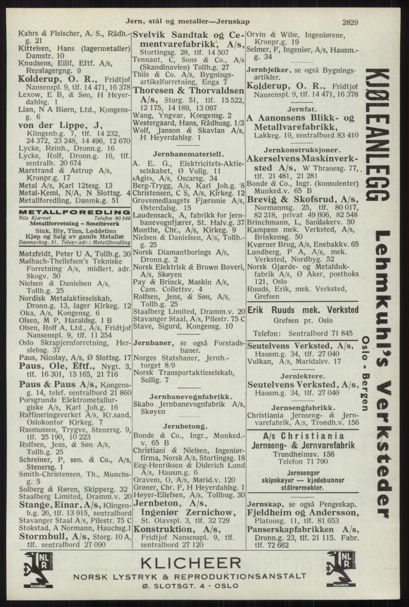 Kristiania/Oslo adressebok, PUBL/-, 1941, s. 2829