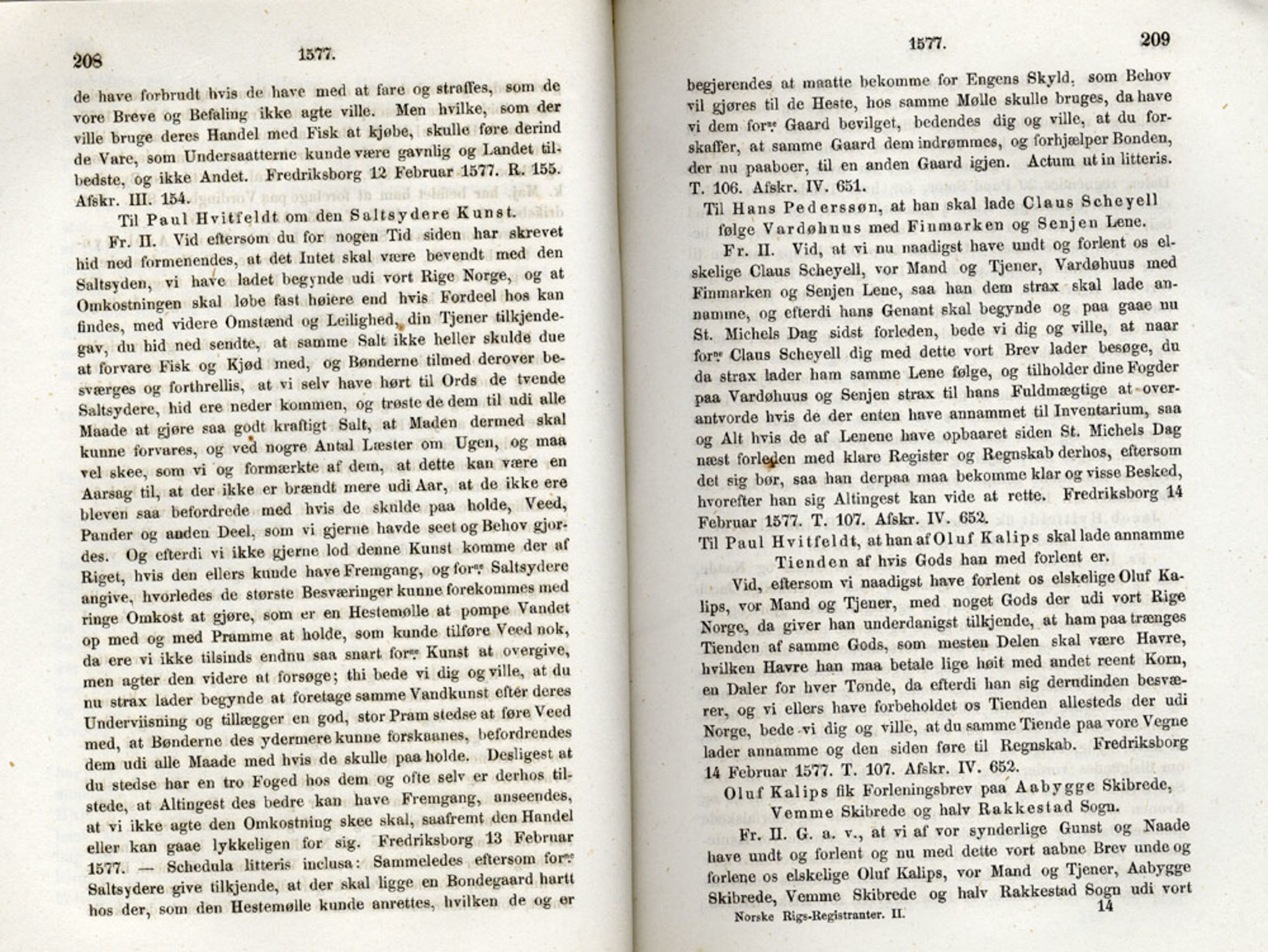 Publikasjoner utgitt av Det Norske Historiske Kildeskriftfond, PUBL/-/-/-: Norske Rigs-Registranter, bind 2, 1572-1588, s. 208-209