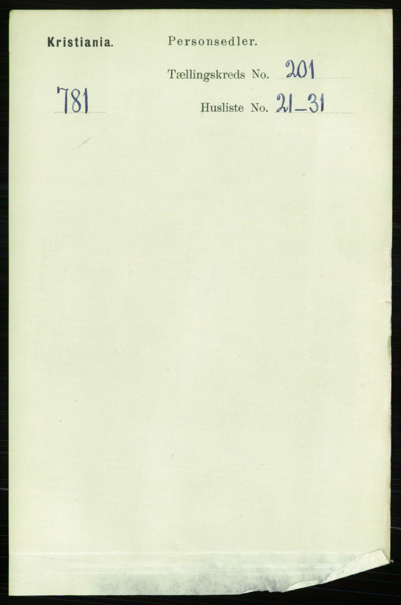 RA, Folketelling 1891 for 0301 Kristiania kjøpstad, 1891, s. 121365