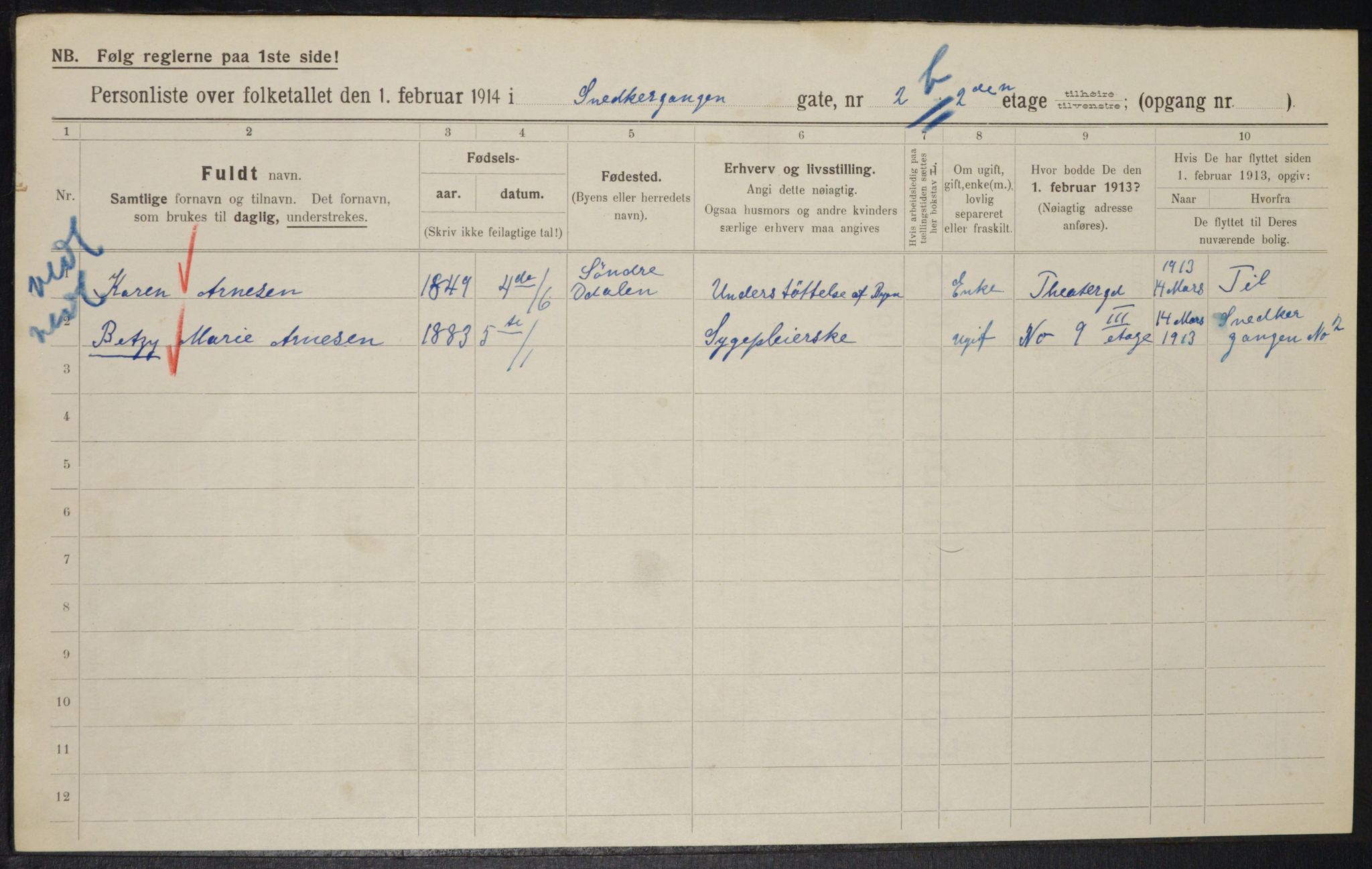 OBA, Kommunal folketelling 1.2.1914 for Kristiania, 1914, s. 97829