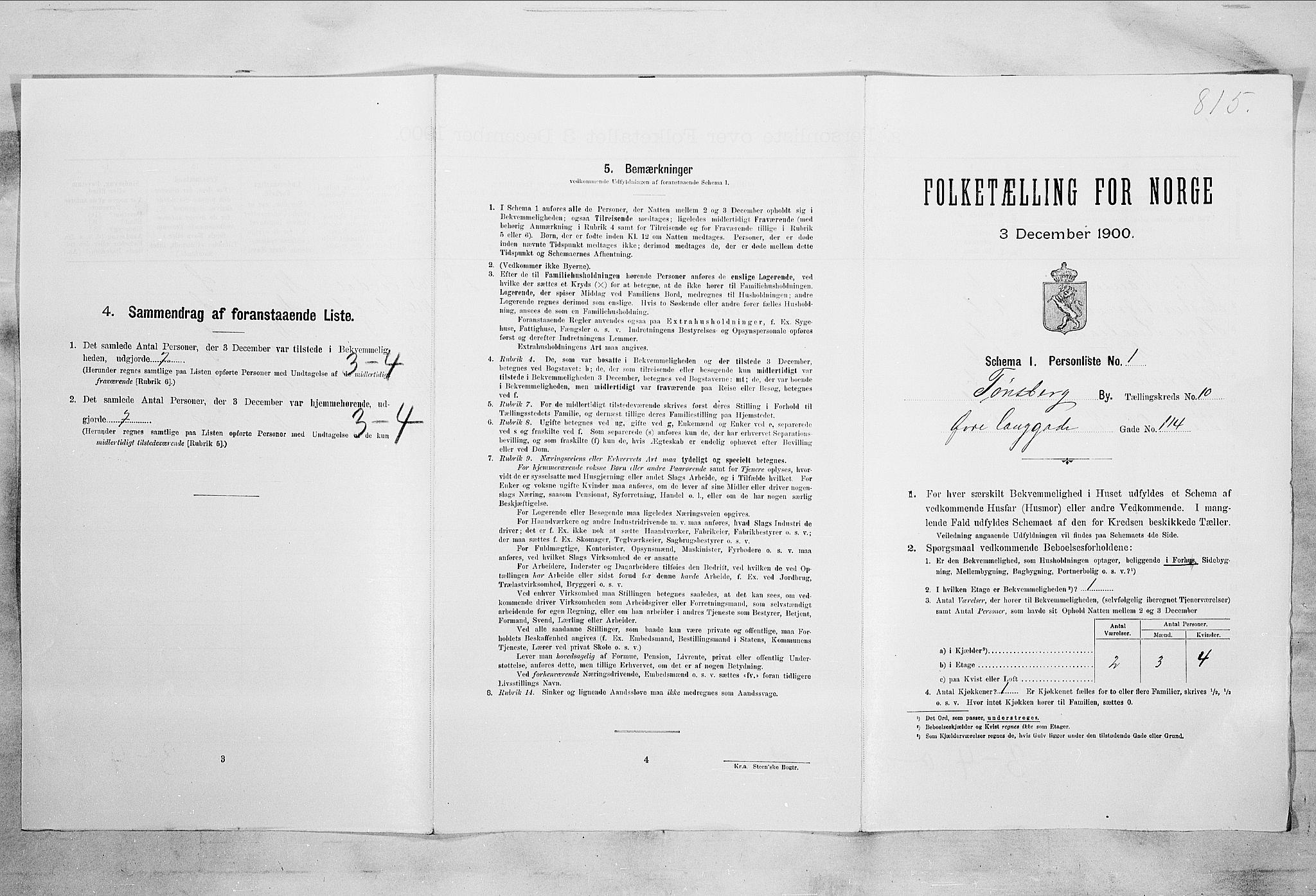 RA, Folketelling 1900 for 0705 Tønsberg kjøpstad, 1900, s. 1404