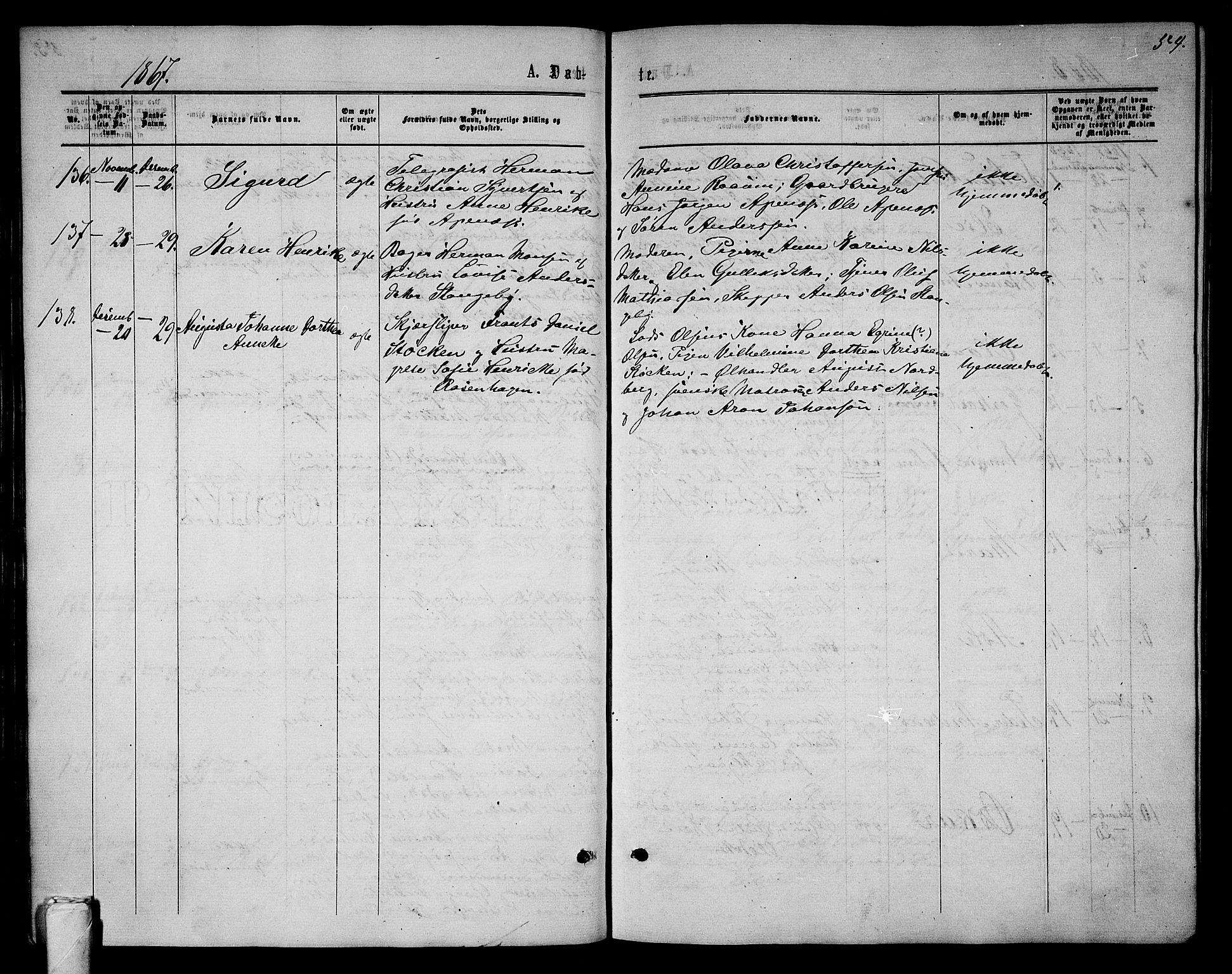 Tønsberg kirkebøker, AV/SAKO-A-330/G/Ga/L0004: Klokkerbok nr. 4, 1865-1874, s. 54