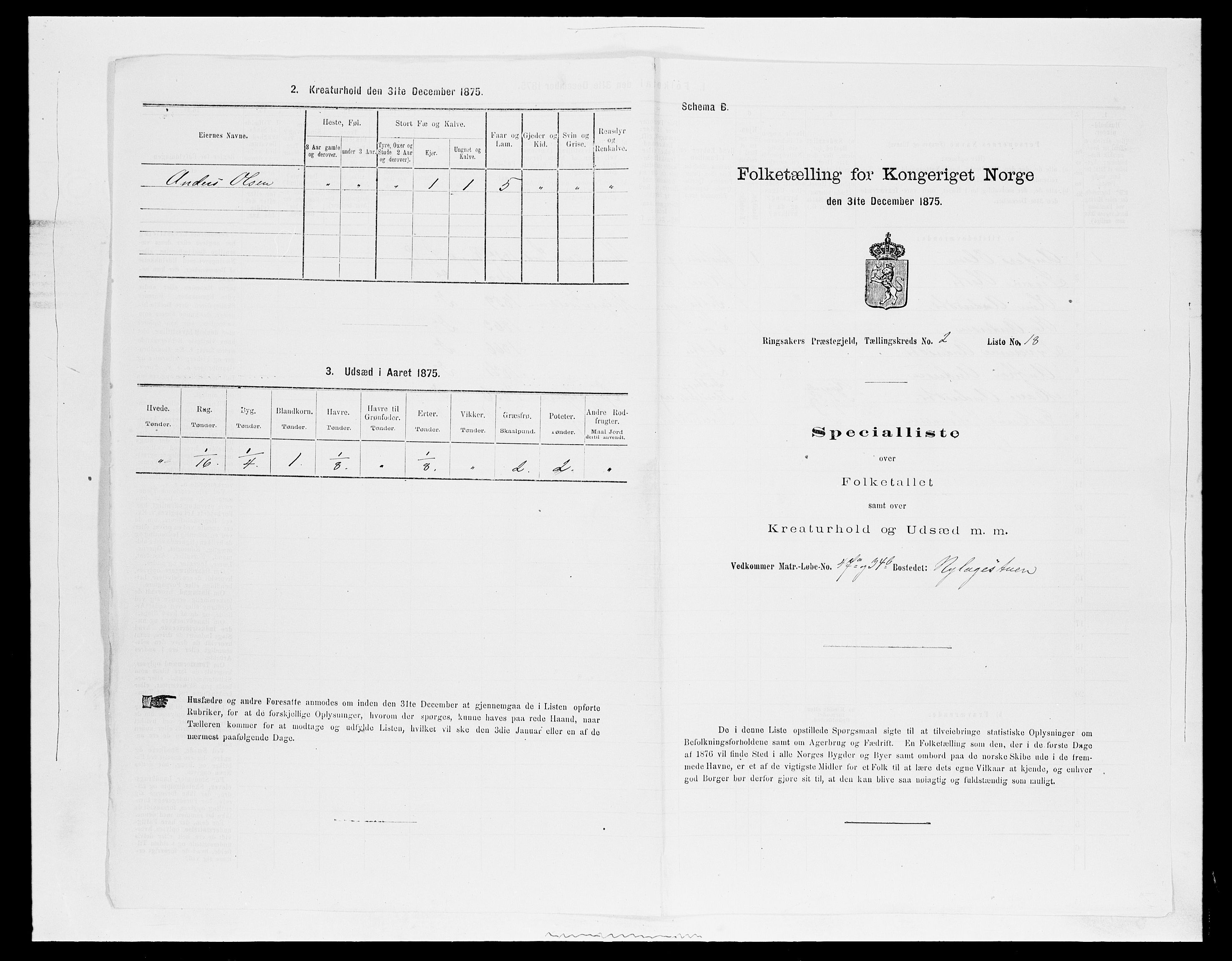 SAH, Folketelling 1875 for 0412P Ringsaker prestegjeld, 1875, s. 471