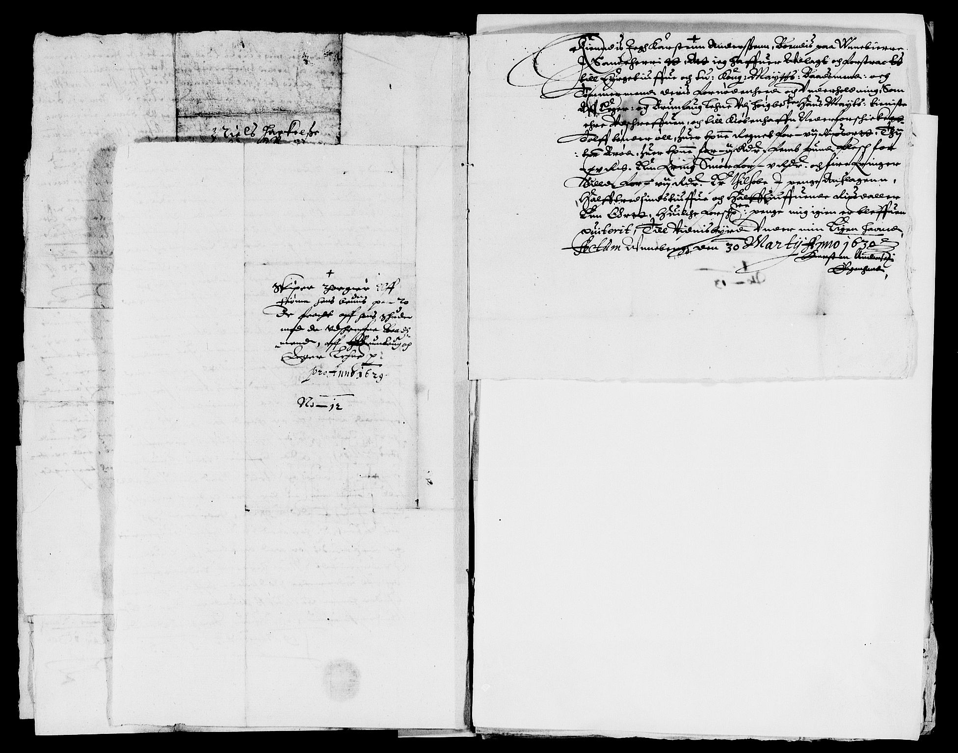 Rentekammeret inntil 1814, Reviderte regnskaper, Lensregnskaper, AV/RA-EA-5023/R/Rb/Rbl/L0003: Brunla len med Eiker len 1626-37, 1628-1631