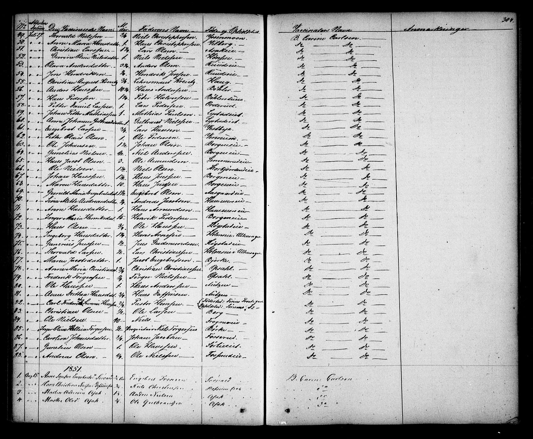 Sørum prestekontor Kirkebøker, SAO/A-10303/F/Fa/L0005: Ministerialbok nr. I 5, 1846-1863, s. 304