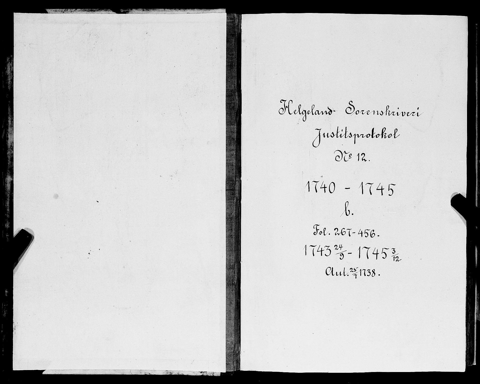 Helgeland sorenskriveri, SAT/A-0004/1/1A/L0012: Tingbok 12B, 1743-1745