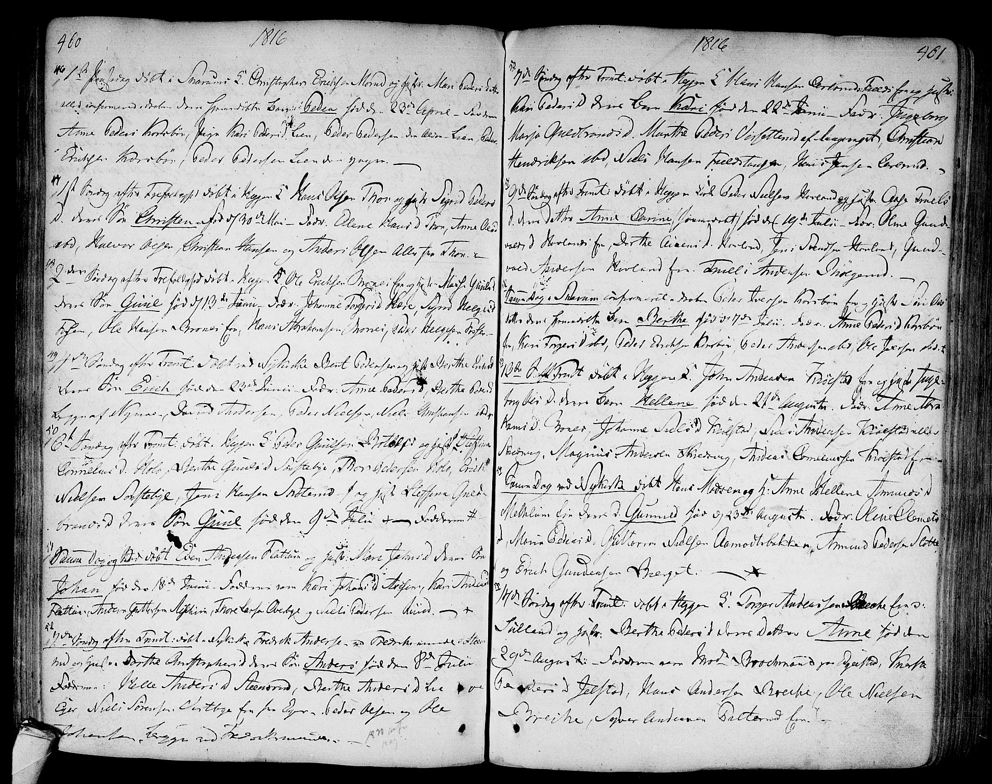Modum kirkebøker, AV/SAKO-A-234/F/Fa/L0003: Ministerialbok nr. 3, 1783-1819, s. 460-461