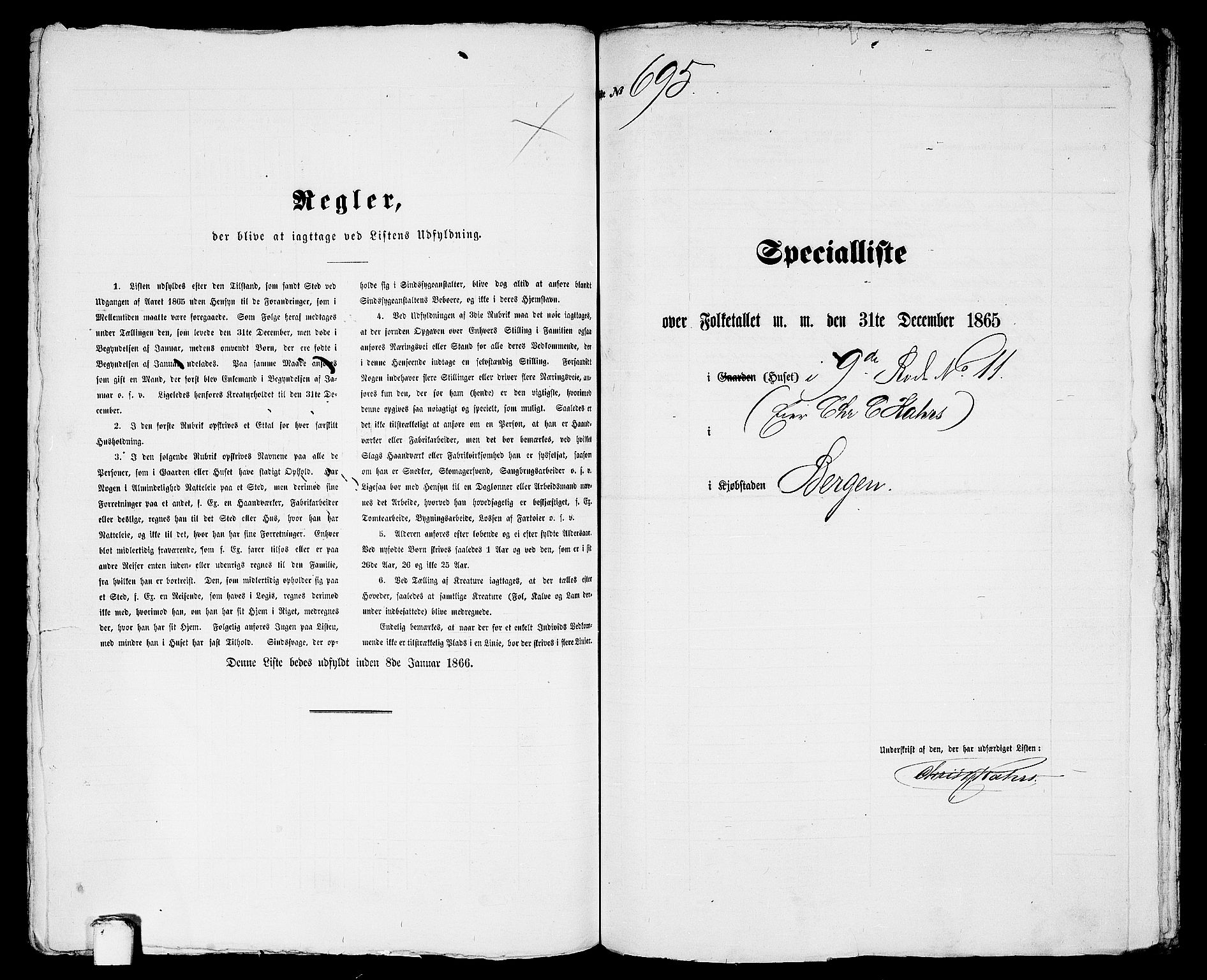 RA, Folketelling 1865 for 1301 Bergen kjøpstad, 1865, s. 1448