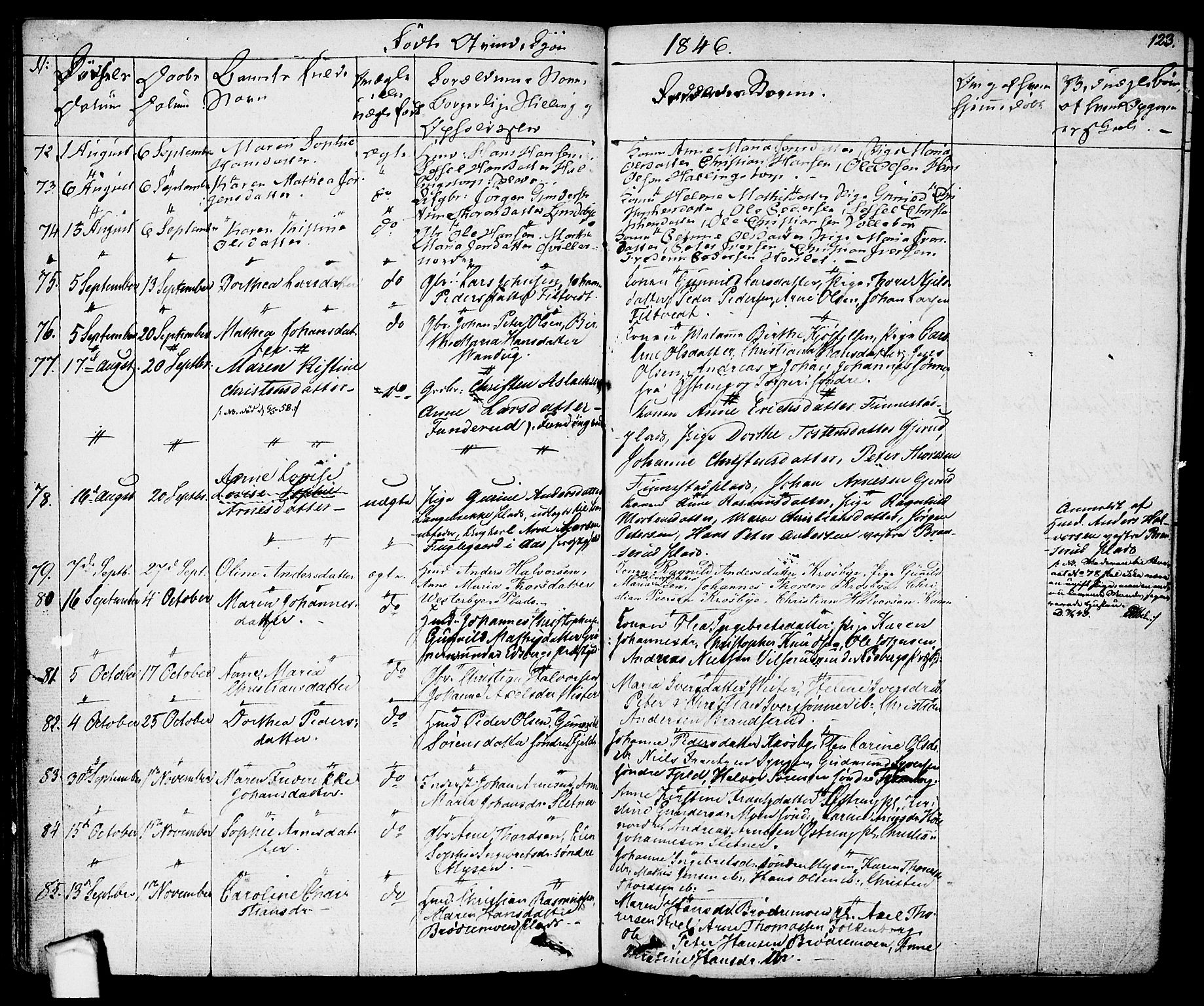 Eidsberg prestekontor Kirkebøker, AV/SAO-A-10905/F/Fa/L0008: Ministerialbok nr. I 8, 1832-1848, s. 123