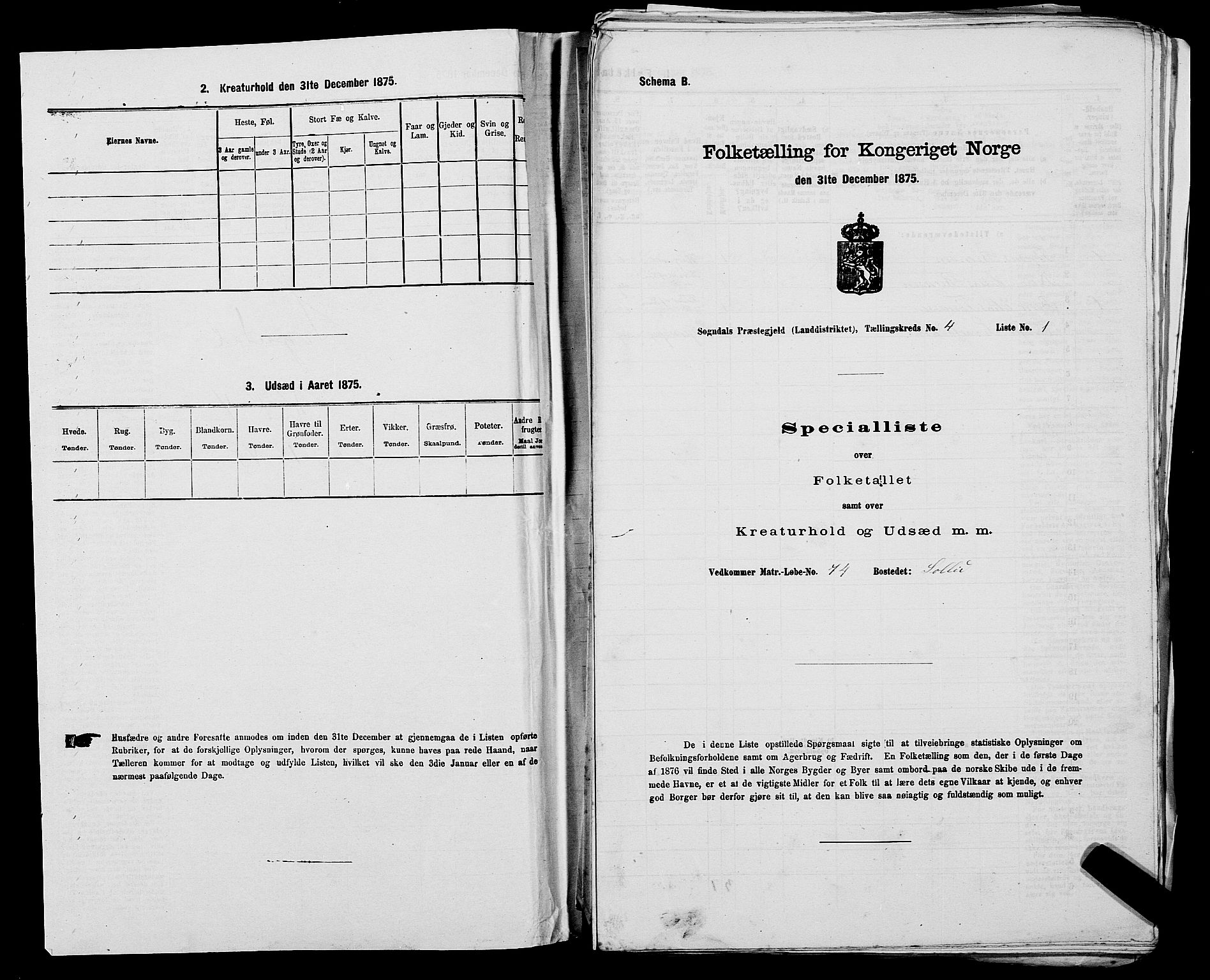 SAST, Folketelling 1875 for 1111L Sokndal prestegjeld, Sokndal landsokn, 1875, s. 263