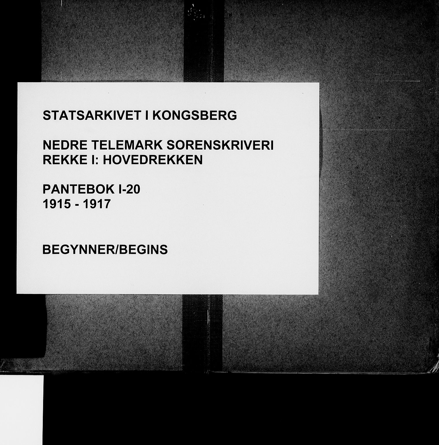 Nedre Telemark sorenskriveri, AV/SAKO-A-135/G/Ga/Gaa/L0020: Pantebok nr. I 20, 1915-1917