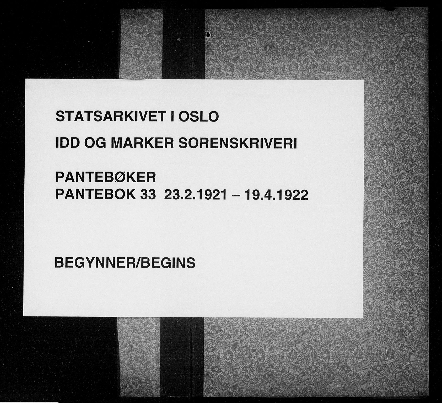 Idd og Marker sorenskriveri, AV/SAO-A-10283/G/Gb/Gba/L0033: Pantebok nr. 33, 1921-1922