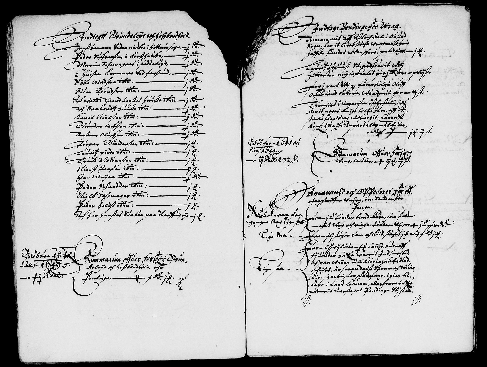 Rentekammeret inntil 1814, Reviderte regnskaper, Lensregnskaper, AV/RA-EA-5023/R/Rb/Rbr/L0018: Lista len, 1648-1651