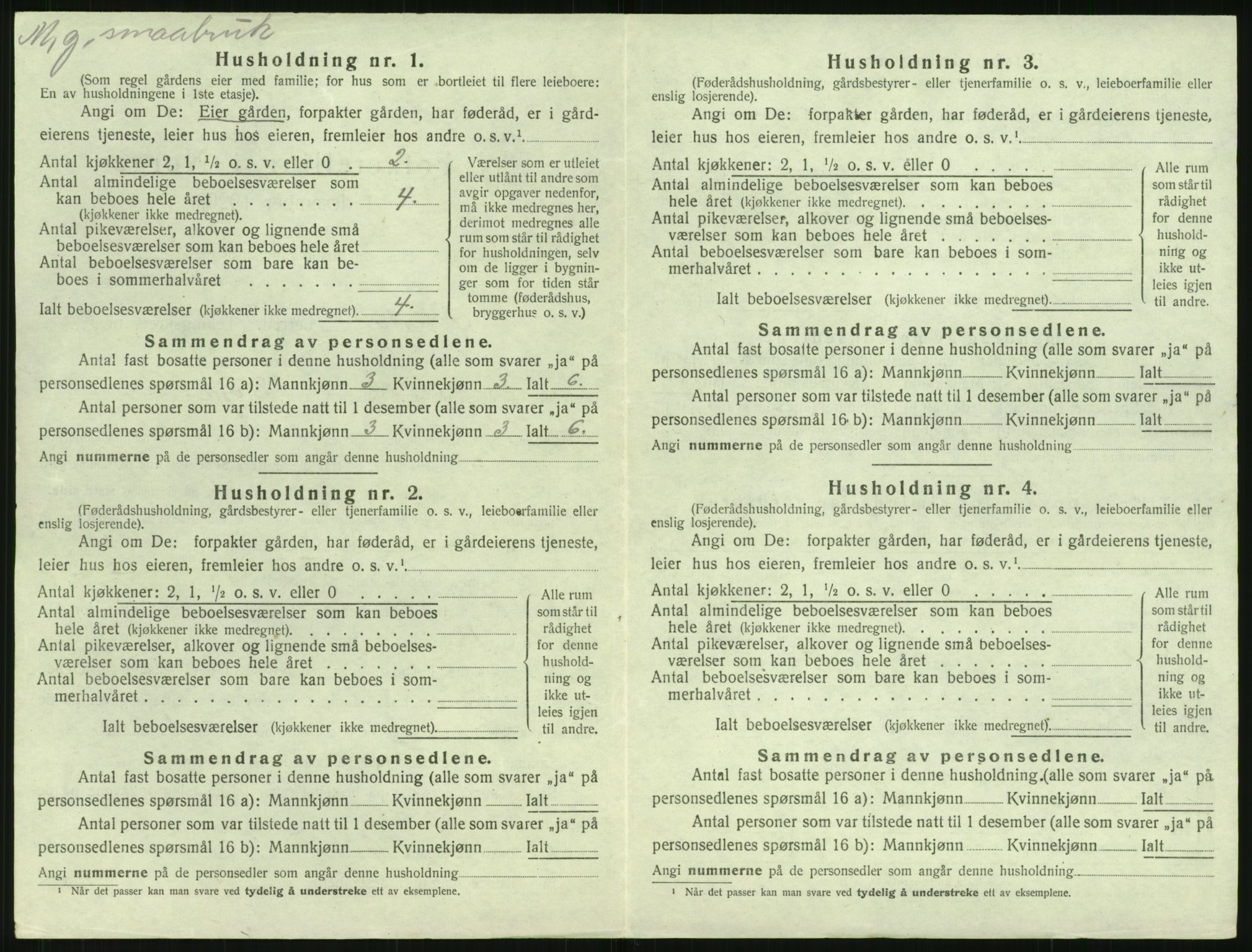 SAK, Folketelling 1920 for 0920 Øyestad herred, 1920, s. 301