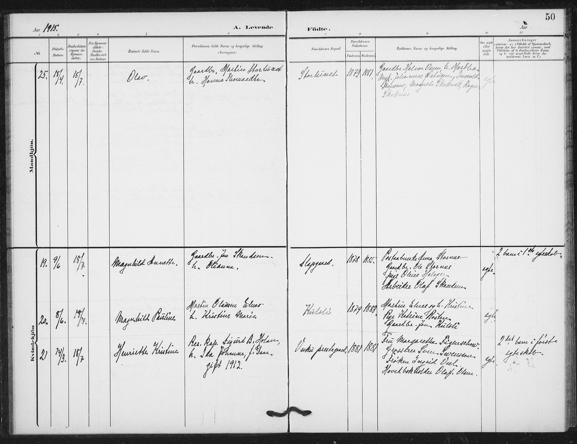 Ministerialprotokoller, klokkerbøker og fødselsregistre - Nord-Trøndelag, AV/SAT-A-1458/724/L0264: Ministerialbok nr. 724A02, 1908-1915, s. 50