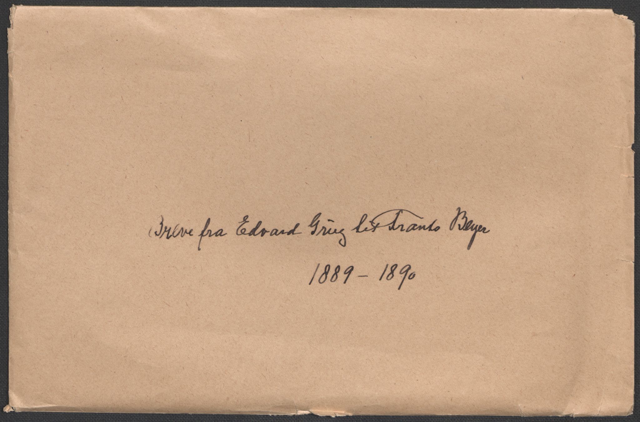 Beyer, Frants, AV/RA-PA-0132/F/L0001: Brev fra Edvard Grieg til Frantz Beyer og "En del optegnelser som kan tjene til kommentar til brevene" av Marie Beyer, 1872-1907, s. 292