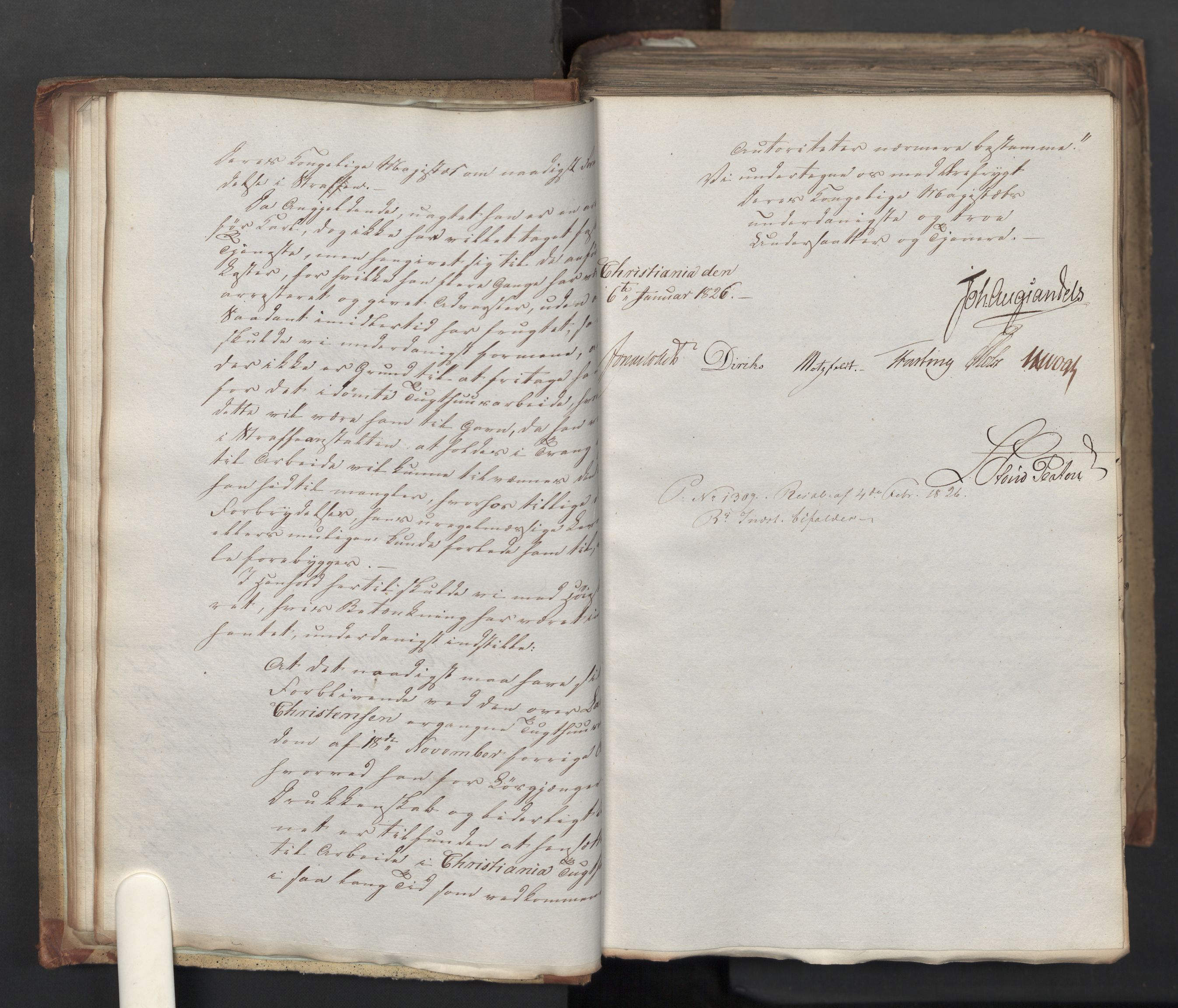 Statsrådsavdelingen i Stockholm, AV/RA-S-1003/D/Da/L0045: Regjeringsinnstillinger nr. 3067-3307, 1826, s. 23