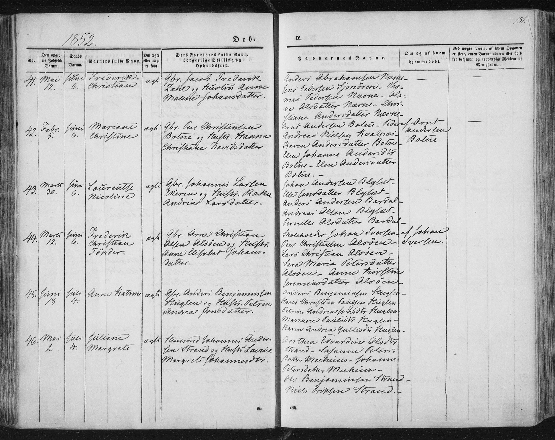 Ministerialprotokoller, klokkerbøker og fødselsregistre - Nordland, AV/SAT-A-1459/838/L0549: Ministerialbok nr. 838A07, 1840-1854, s. 151