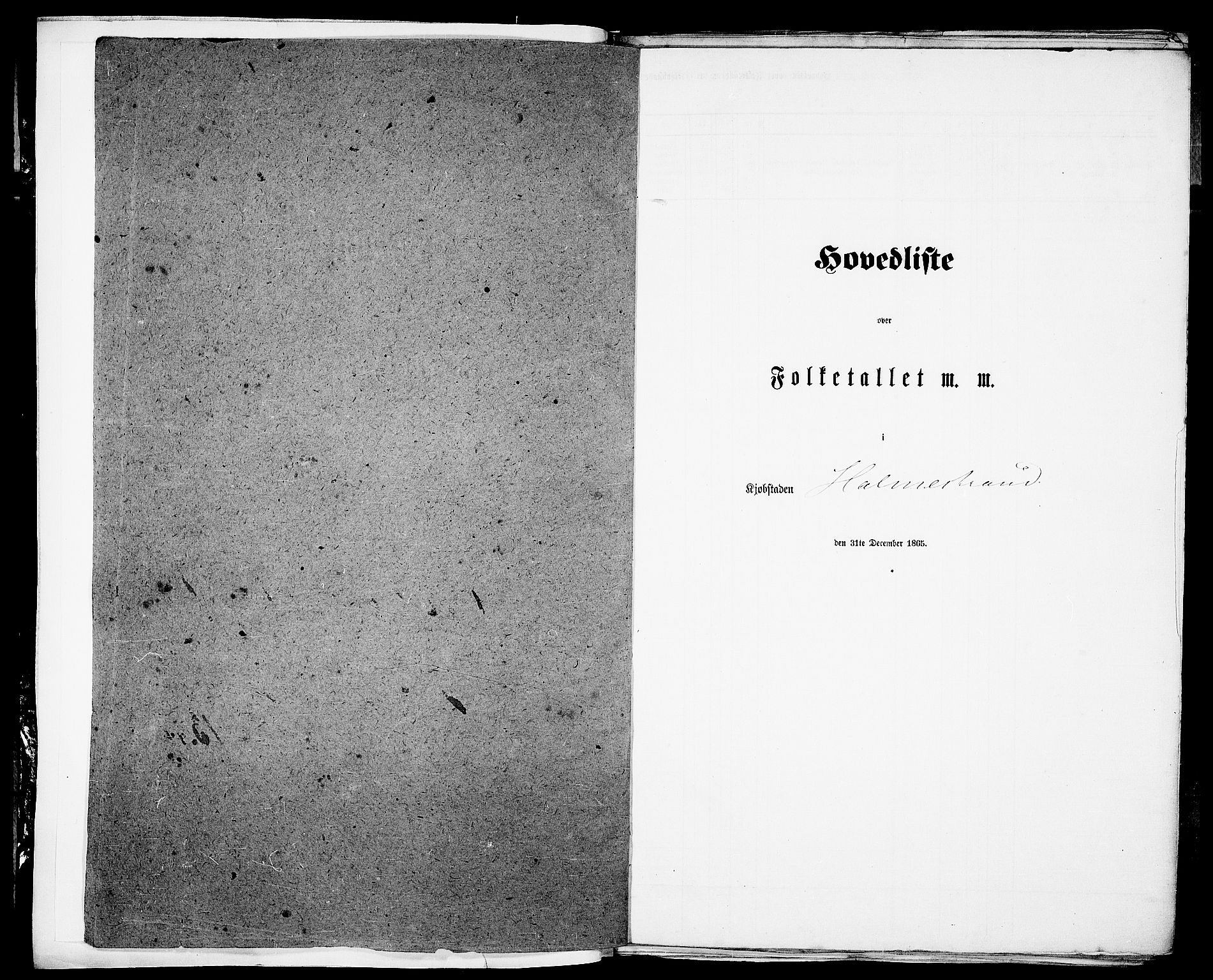 RA, Folketelling 1865 for 0702B Botne prestegjeld, Holmestrand kjøpstad, 1865, s. 4