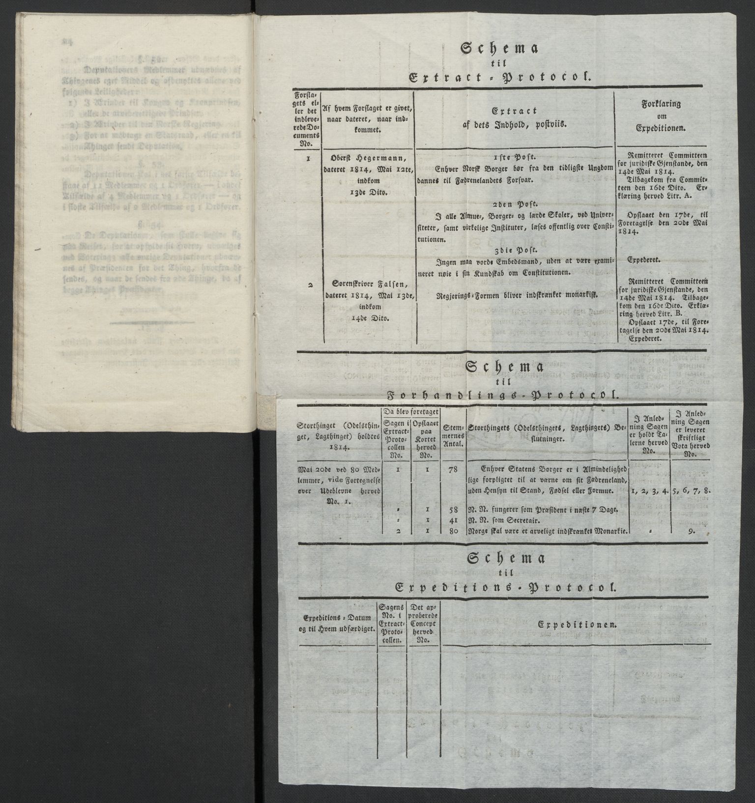 Christie, Wilhelm Frimann Koren, AV/RA-PA-0014/F/L0005: Christies dokumenter fra Stortinget, 1815-1816, s. 736