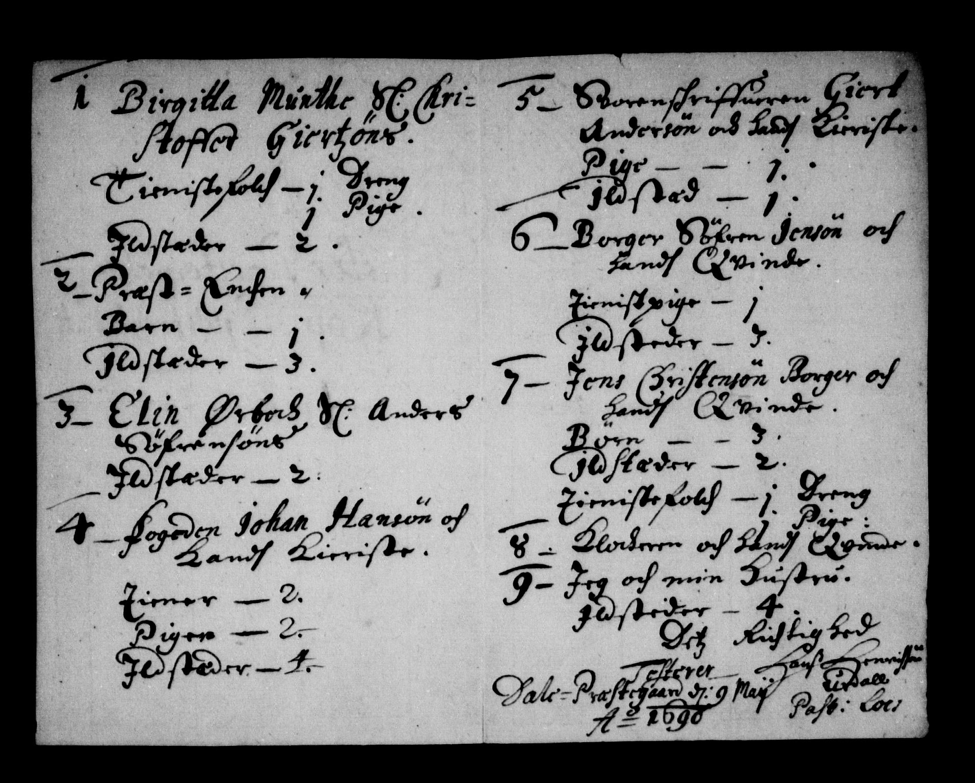 Rentekammeret inntil 1814, Reviderte regnskaper, Stiftamtstueregnskaper, Bergen stiftamt, AV/RA-EA-6043/R/Rc/L0093: Bergen stiftamt, 1690