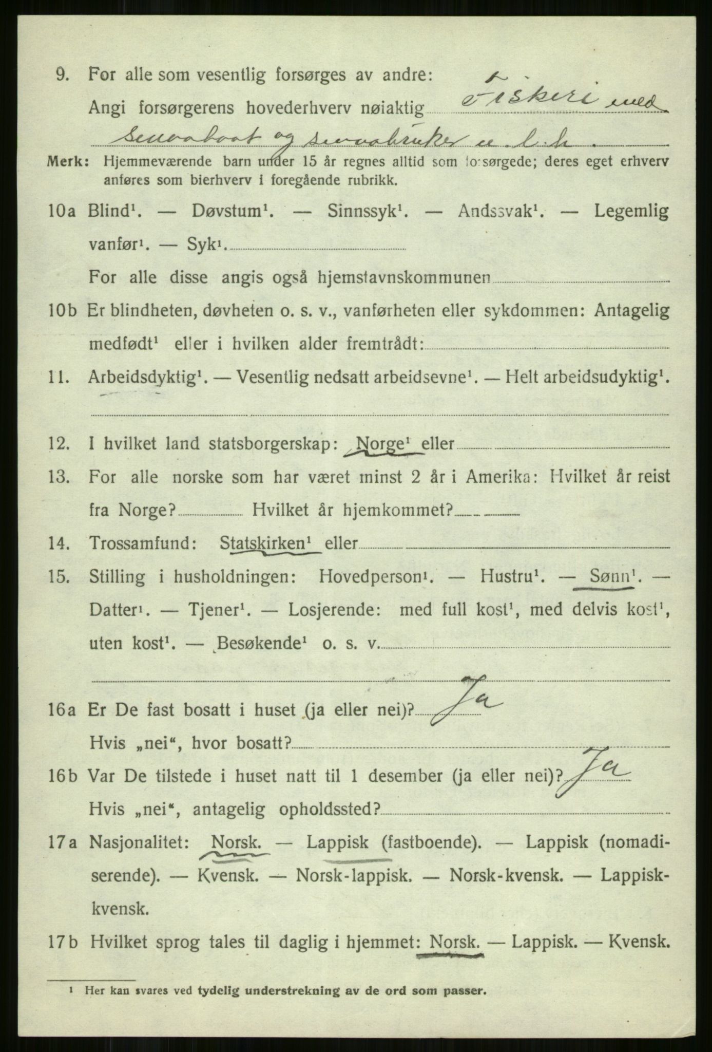 SATØ, Folketelling 1920 for 1941 Skjervøy herred, 1920, s. 6626