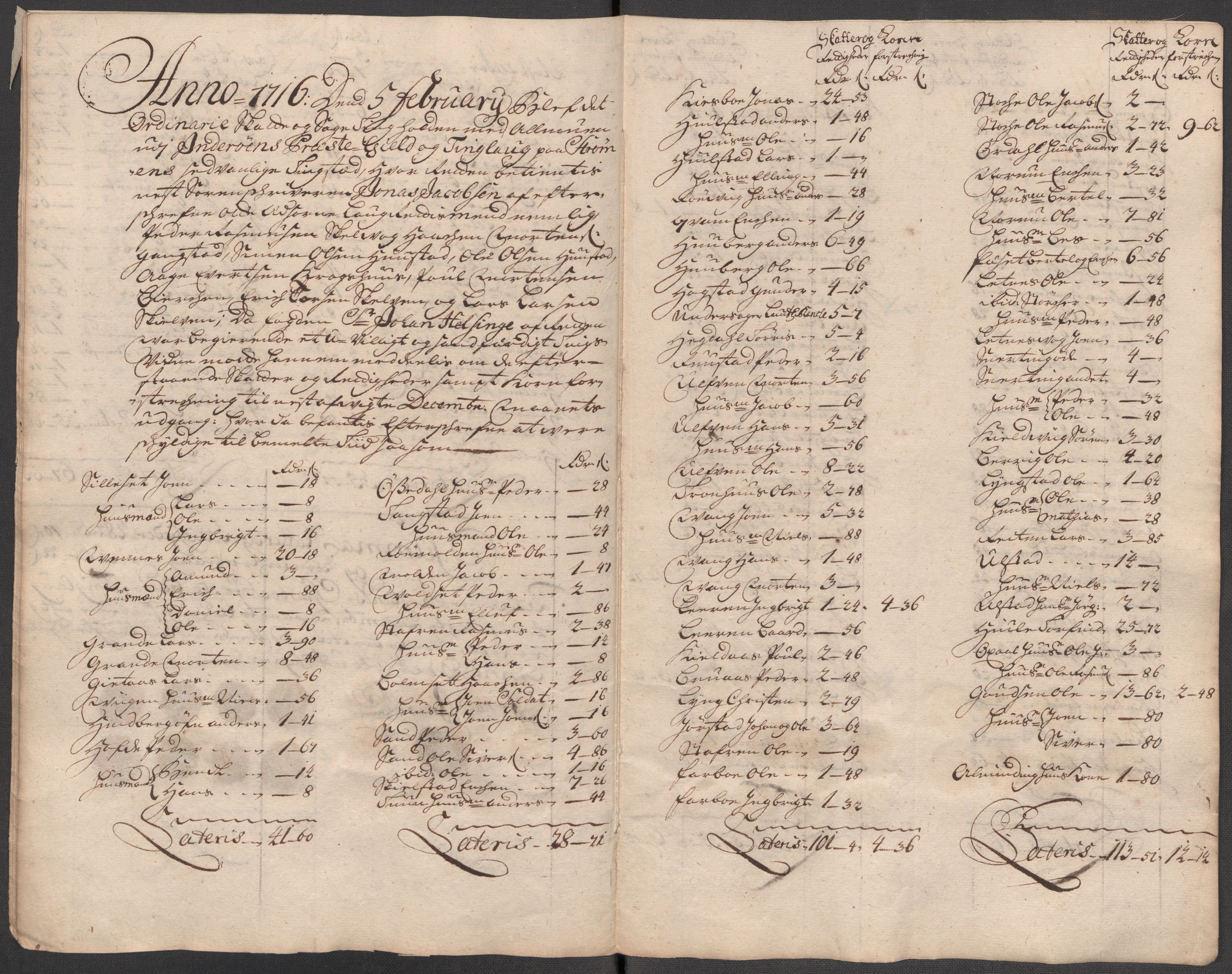 Rentekammeret inntil 1814, Reviderte regnskaper, Fogderegnskap, RA/EA-4092/R63/L4323: Fogderegnskap Inderøy, 1715, s. 385