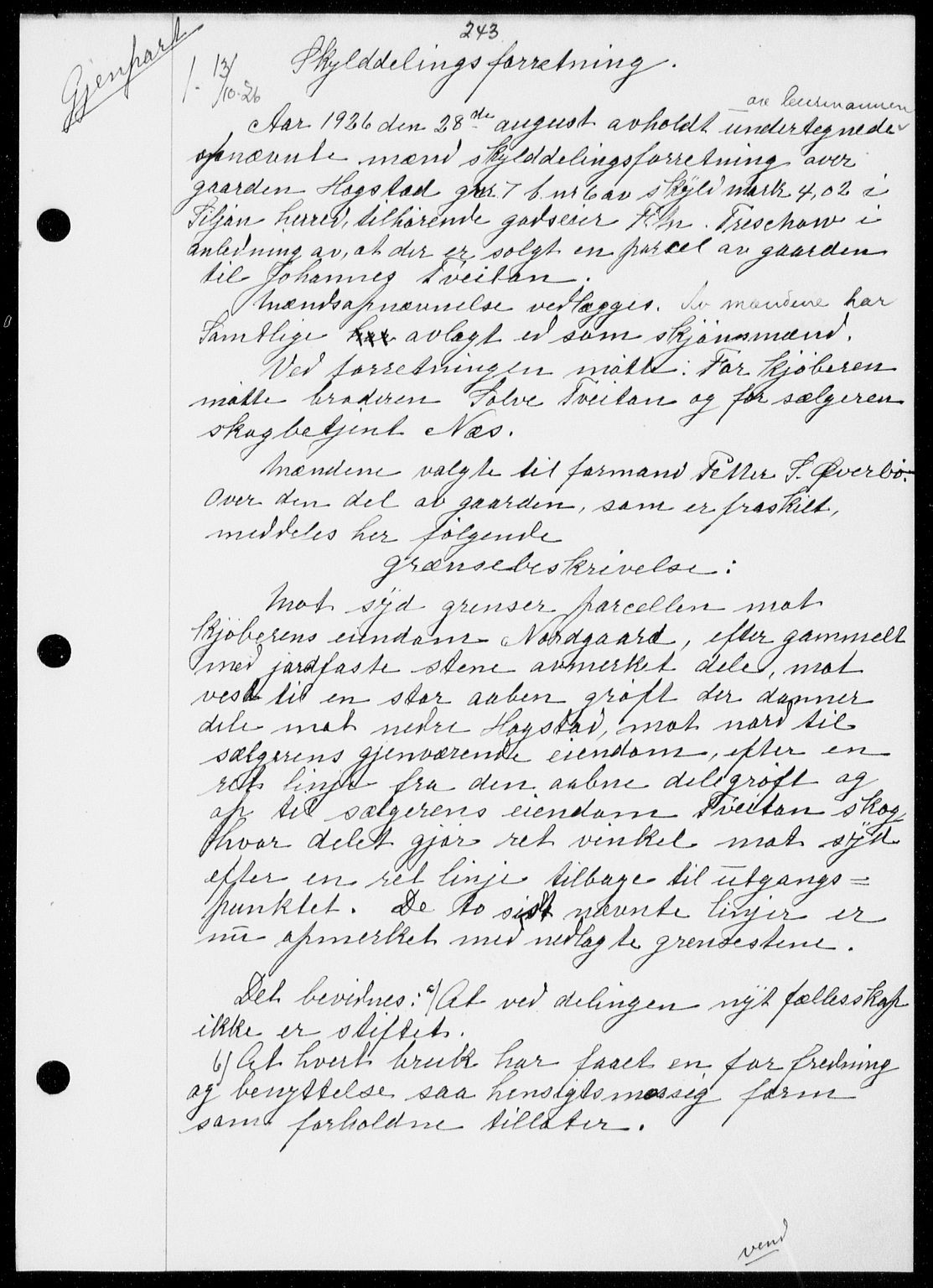 Gjerpen sorenskriveri, SAKO/A-216/G/Ga/Gaa/L0048: Pantebok nr. I 48 og 50-51, 1926-1928, Tingl.dato: 13.10.1926