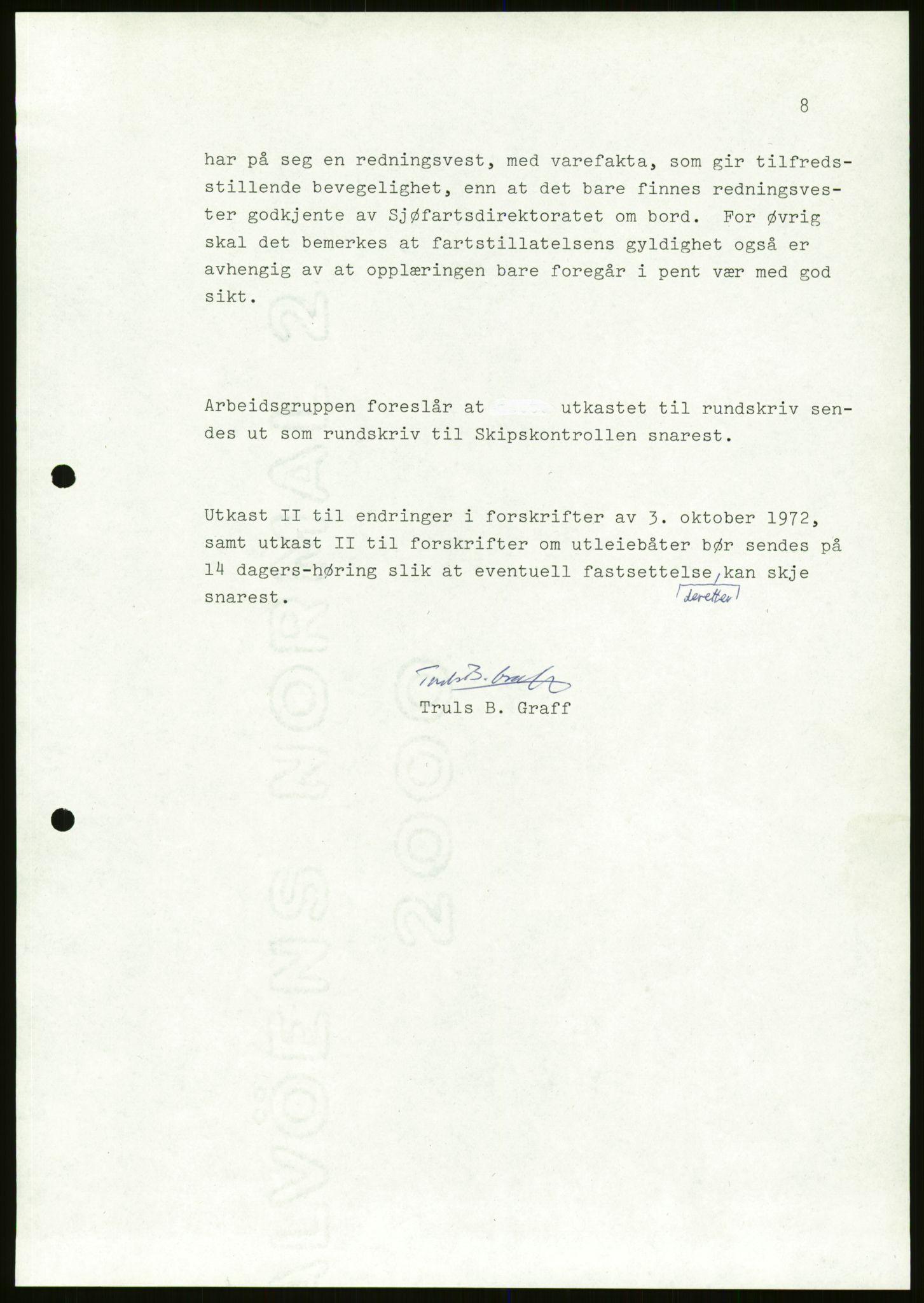 Sjøfartsdirektoratet med forløpere, generelt arkiv, AV/RA-S-1407/D/Du/Duc/L0642/0001: Skipskontrollen - Forskrifter / Forskrift om utleiebåter (2 mapper), 1978-1987, s. 283