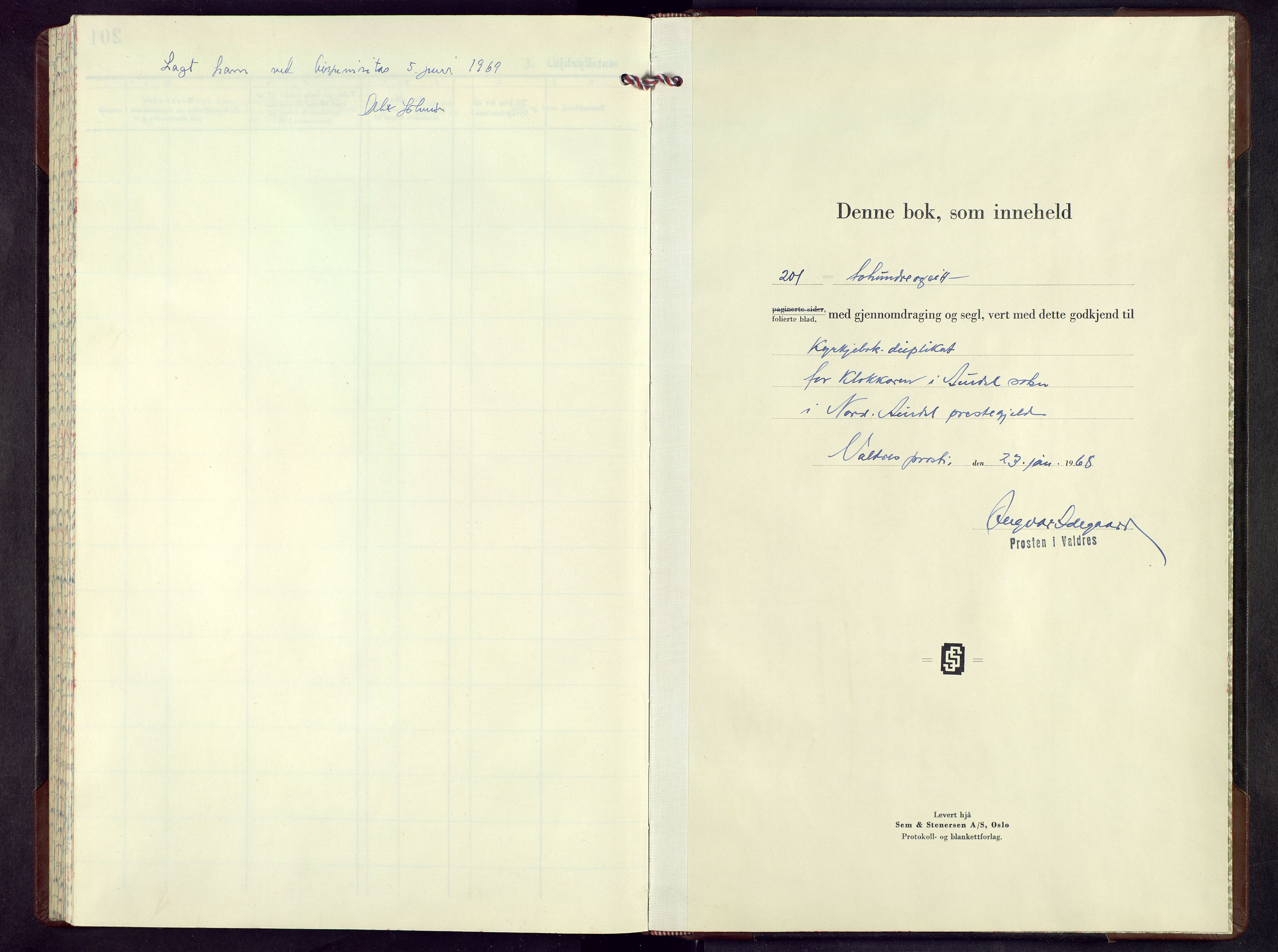 Nord-Aurdal prestekontor, SAH/PREST-132/H/Ha/Hab/L0022: Klokkerbok nr. 22, 1968-1979