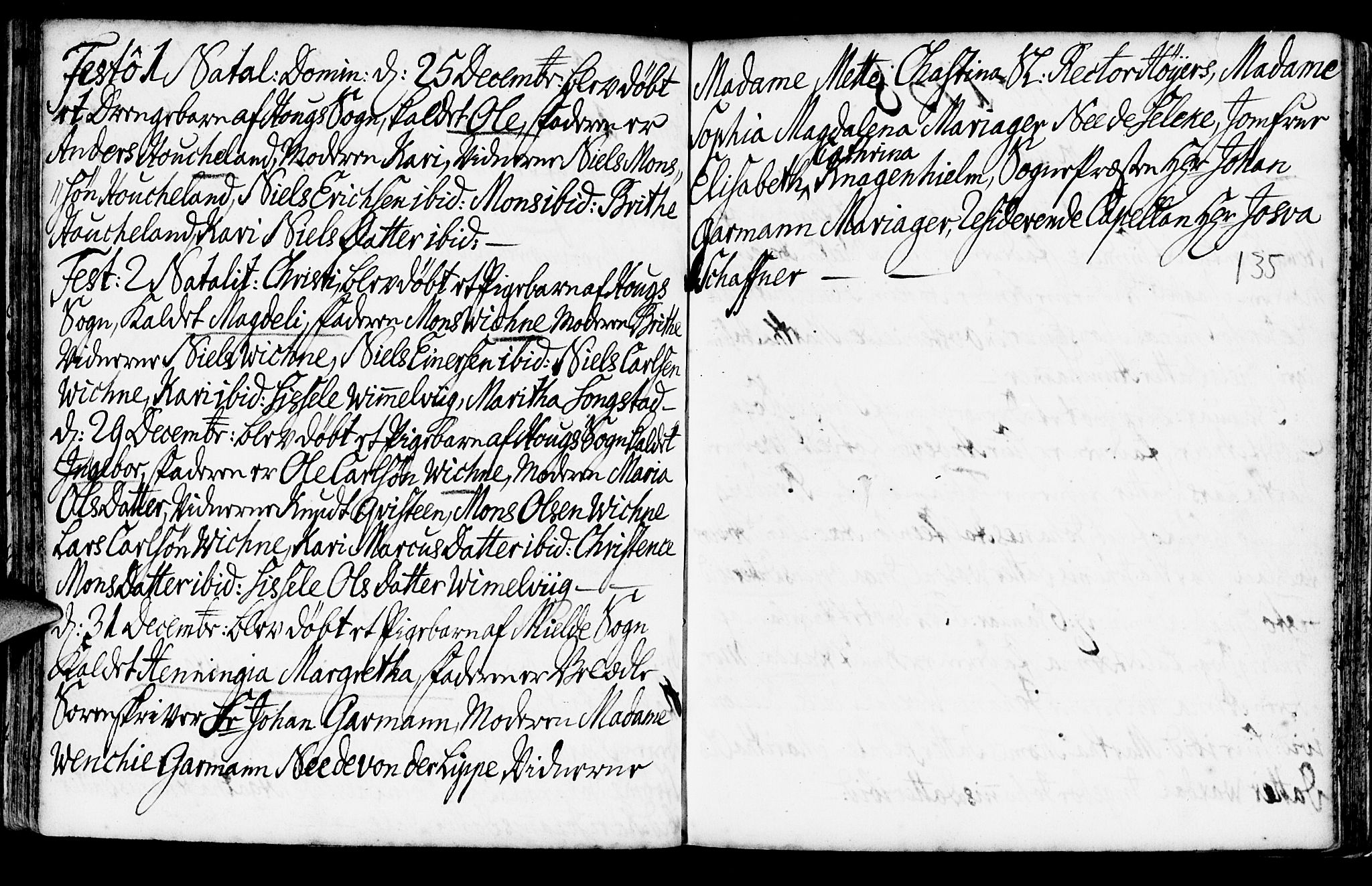 Haus sokneprestembete, SAB/A-75601/H/Haa: Ministerialbok nr. A 6, 1748-1758, s. 135