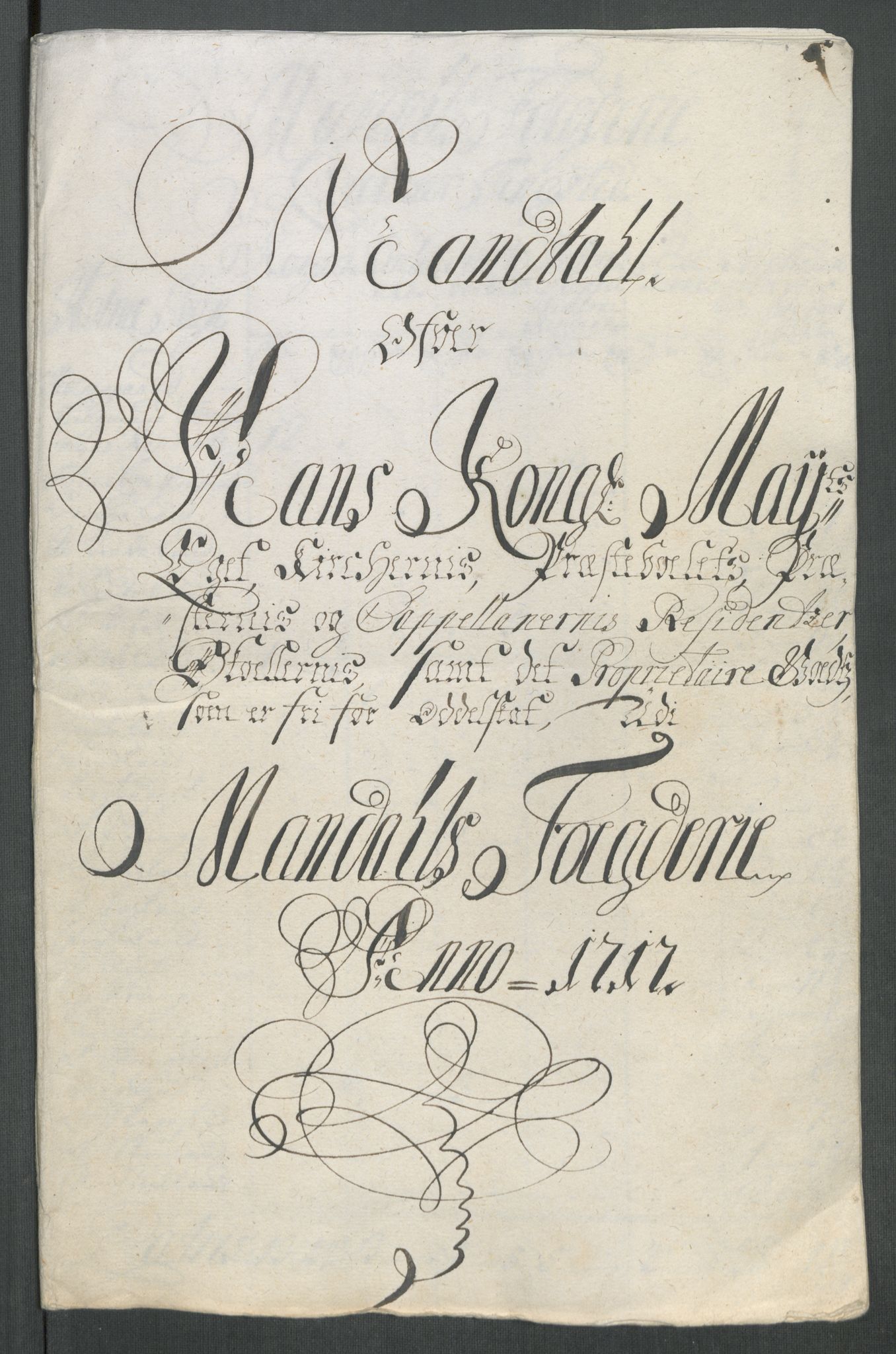 Rentekammeret inntil 1814, Reviderte regnskaper, Fogderegnskap, AV/RA-EA-4092/R43/L2561: Fogderegnskap Lista og Mandal, 1717, s. 255