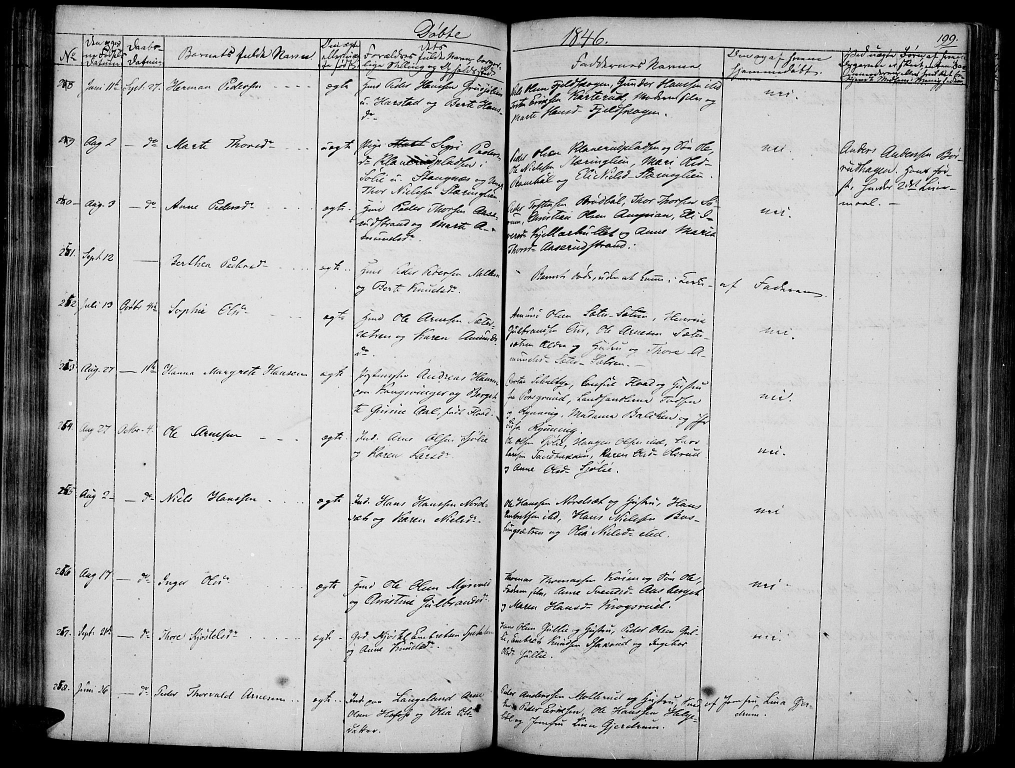 Vinger prestekontor, AV/SAH-PREST-024/H/Ha/Haa/L0008: Ministerialbok nr. 8, 1839-1847, s. 199