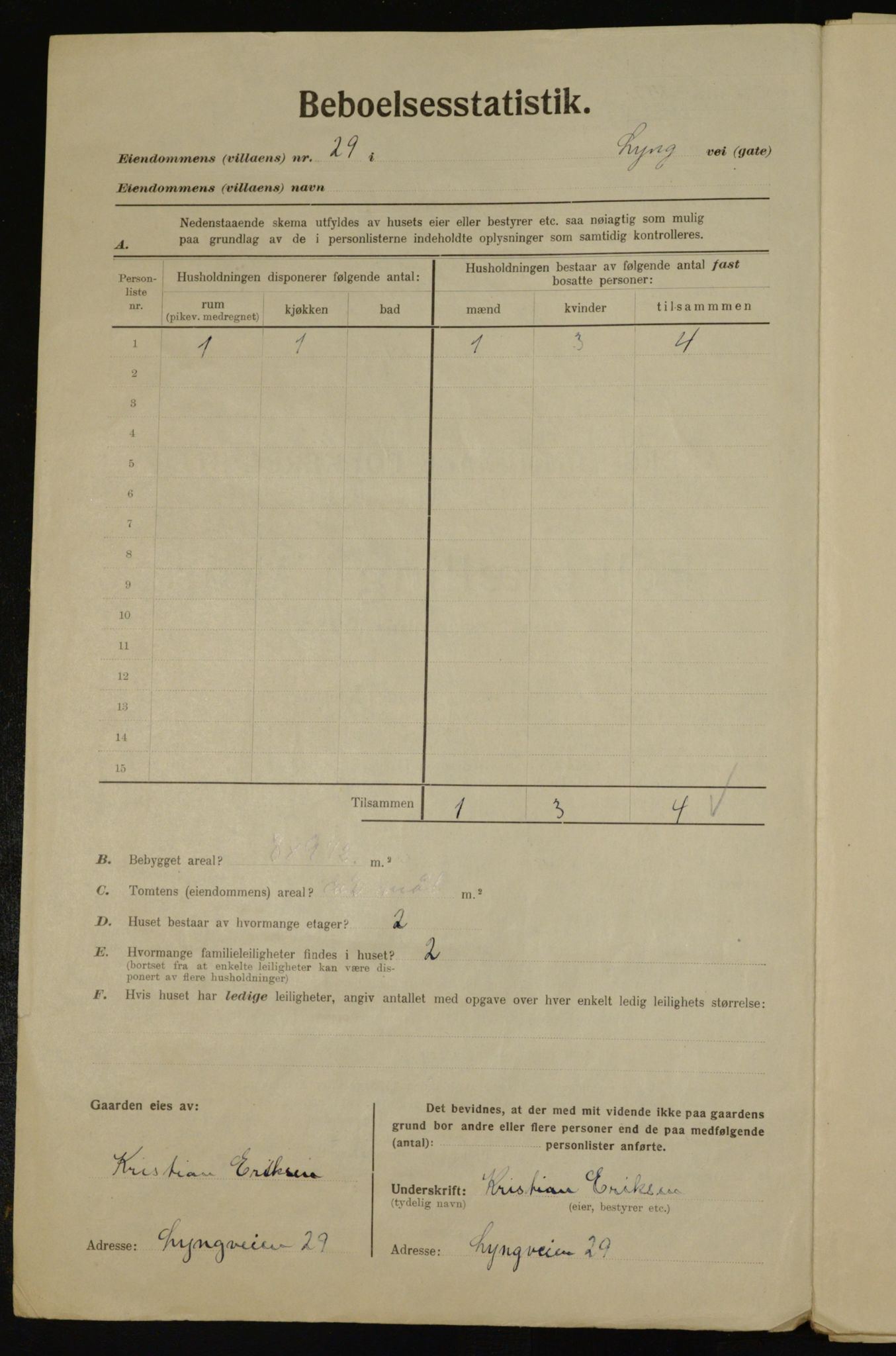 , Kommunal folketelling 1.12.1923 for Aker, 1923, s. 41991