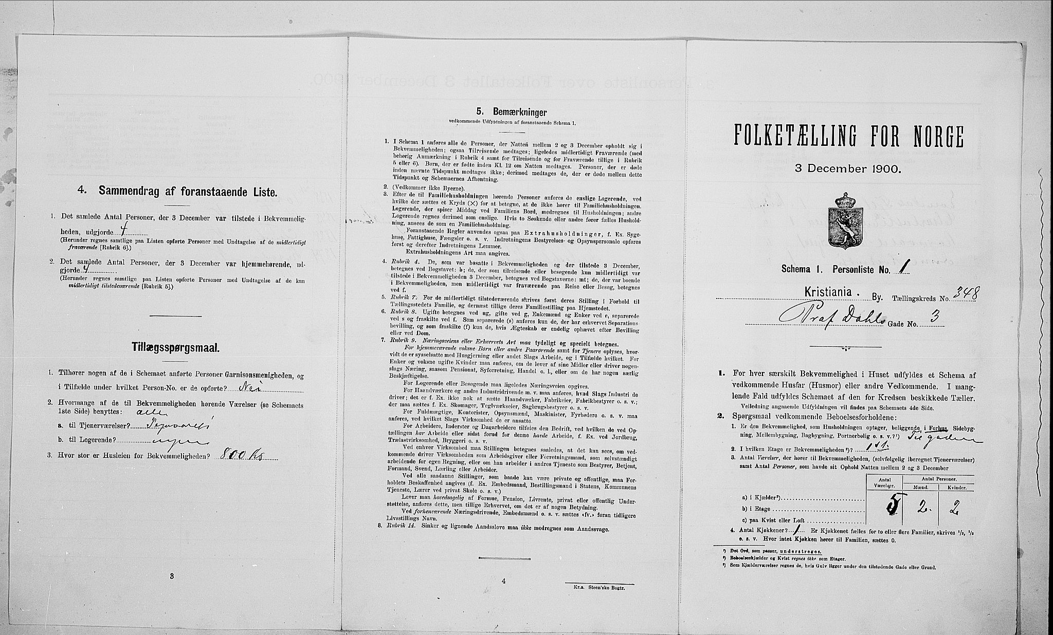 SAO, Folketelling 1900 for 0301 Kristiania kjøpstad, 1900, s. 73162